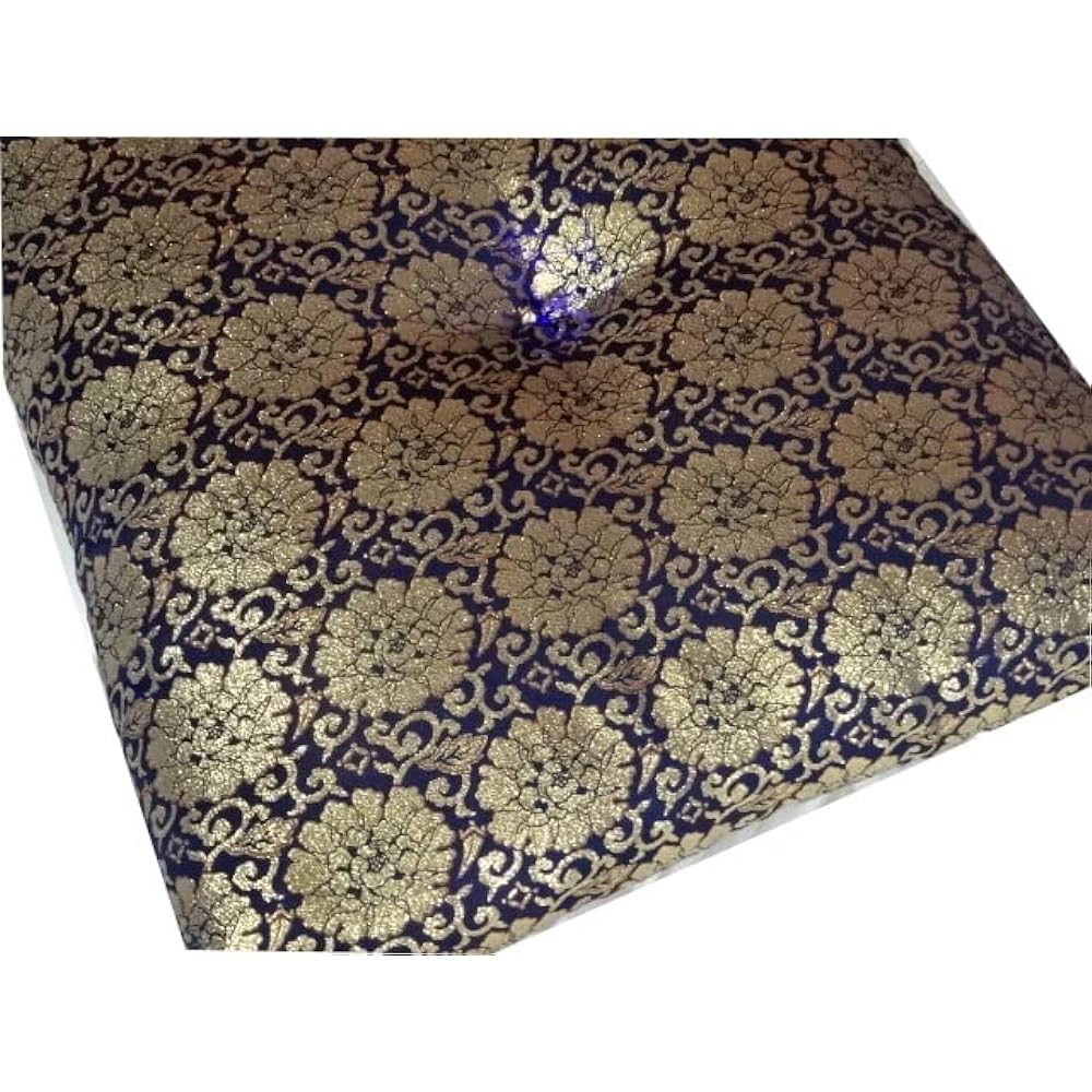 Every Bedding Factory Memorial Service Happan Gold Brocade Peony (59x63cm) Buddhist Altar Cushion Made in Japan