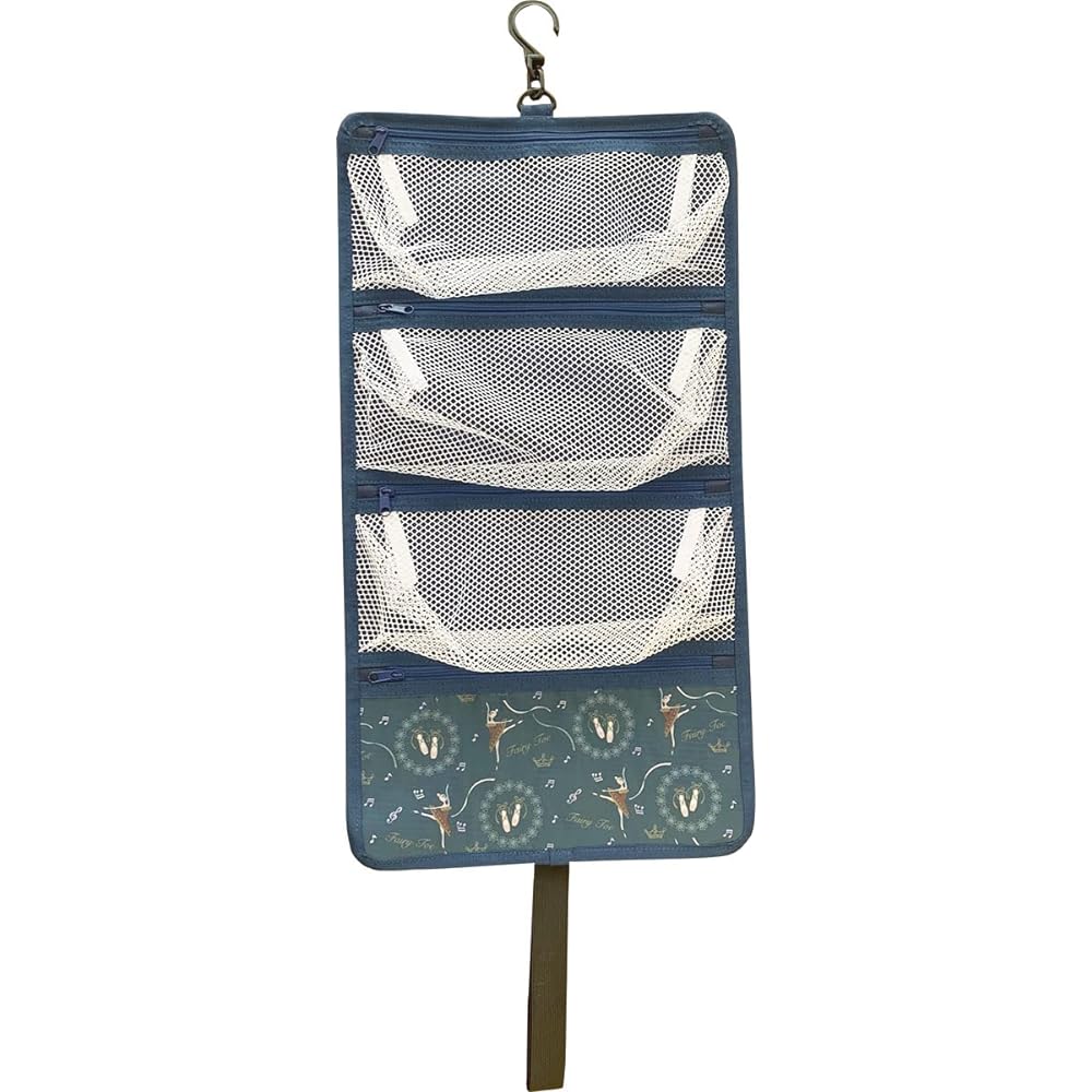 Knickknack 4 pointe shoe case Navy Ballet Ballerina Cute Compact storage Odor reduction Size: Unfolded: W28 x H52cm