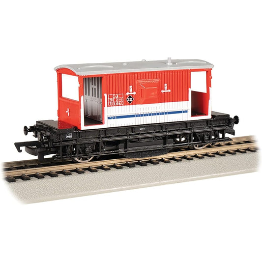 Bachmann Trains - British Brake Van Truck Cleaning Car - London Transport #B9550423 with International Style Hook & Loop Couplers - HO Scale