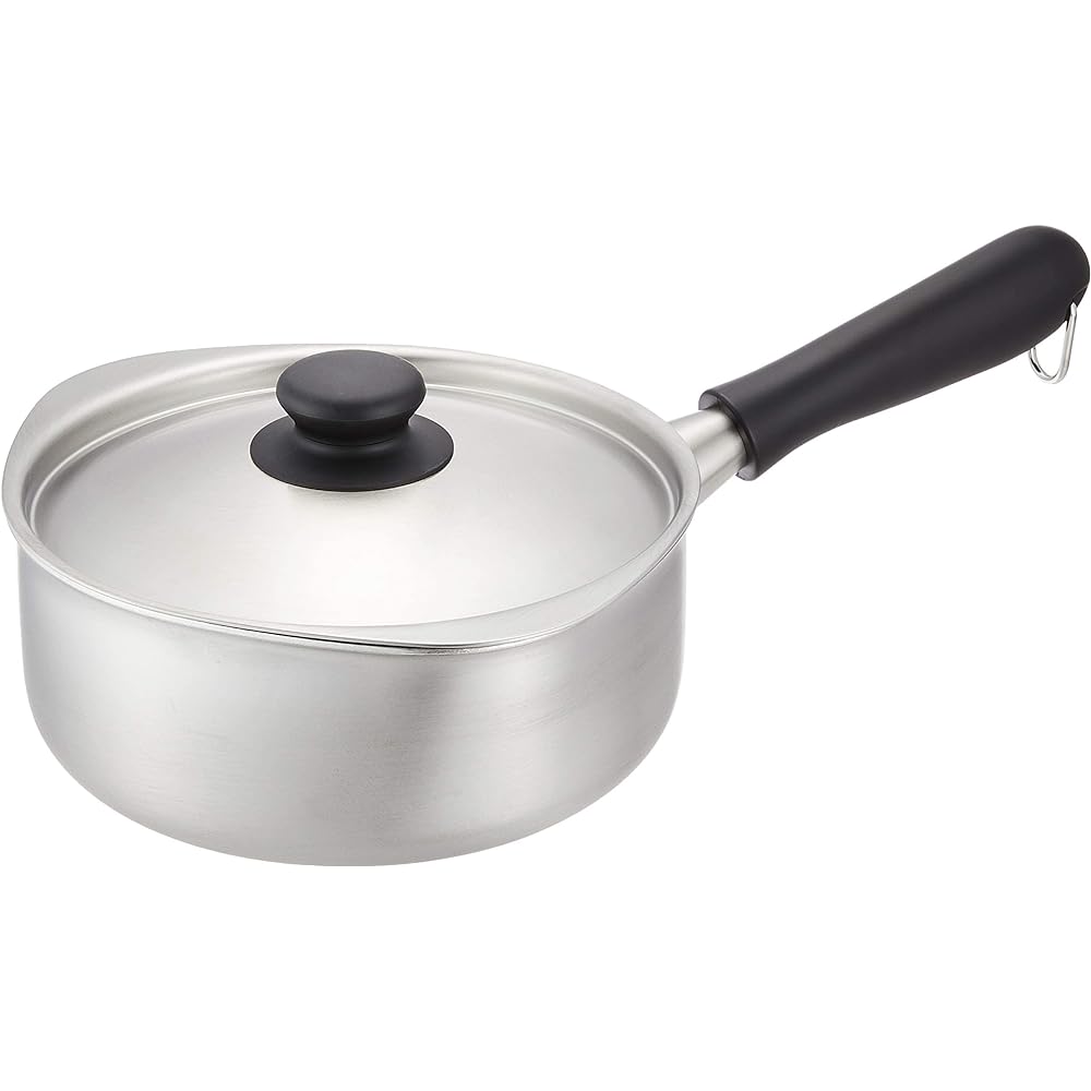 Yanagi Sori Sori Yanagi Stainless steel one-handed pot 18cm shaped for ease of pouring and drainage, Tsubame Sanjo Stainless steel IH compatible 18-8 stainless steel Dishwasher safe Matte finish
