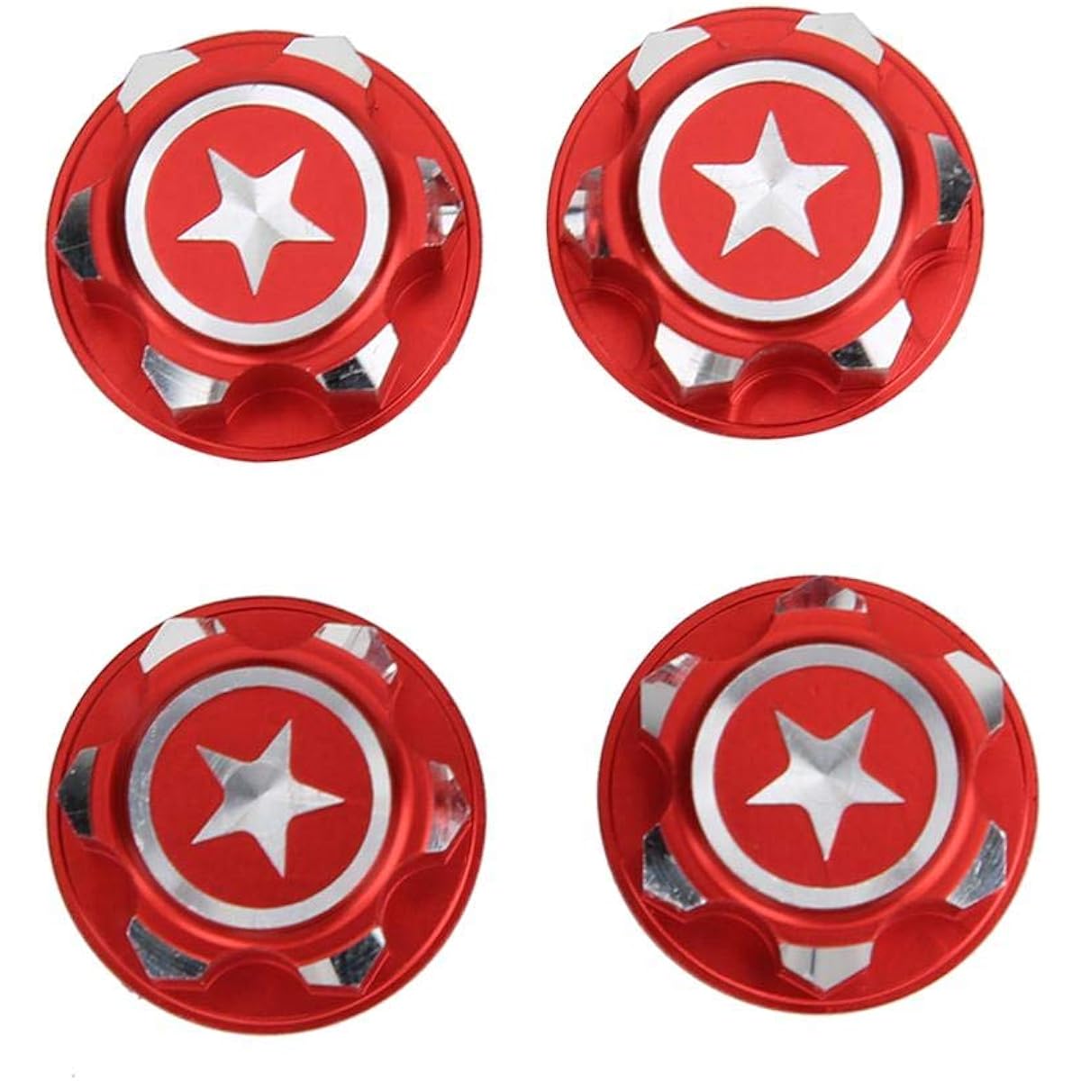 Tbest 4pcs Hex Wheel Nuts Aluminum Alloy 17mm Hex Wheel Mounting Nuts Set for X-MAXX Summit Traxxas RC Car
