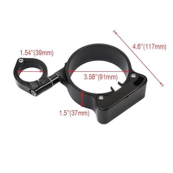 Amazicha Black Side Mount Speedometer Relocation Bracket Compatible with Harley-Davidson Sportster XL883 X1200