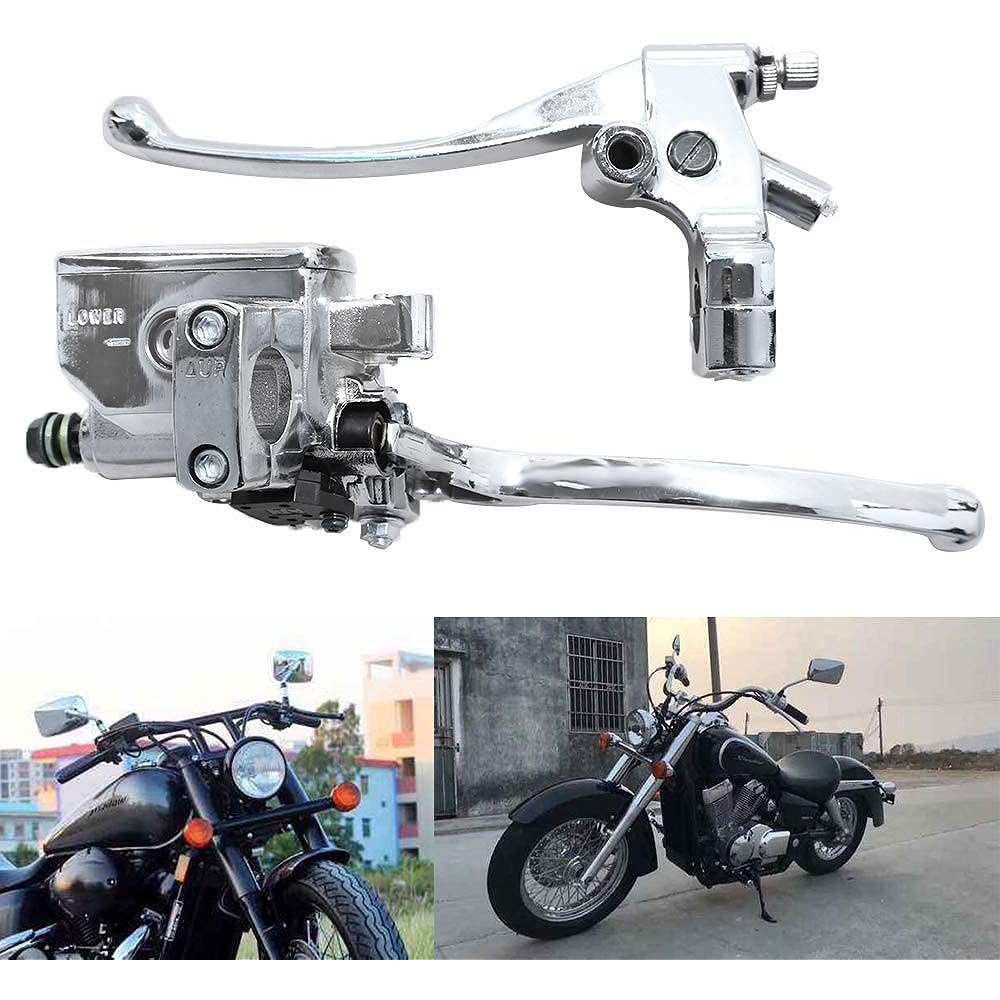 Hydraulic Brake Clutch Master Cylinder Lever Handlebar Master Cylinder Reservoir Replacement for Honda NV600 VT600 Shadow 98-08