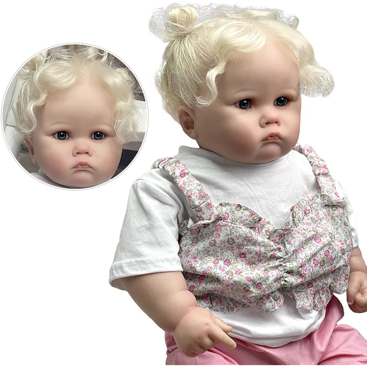 Lonian 24inch 60cm Large Reborn Doll Soft Touch Body Baby Girl Doll (A)