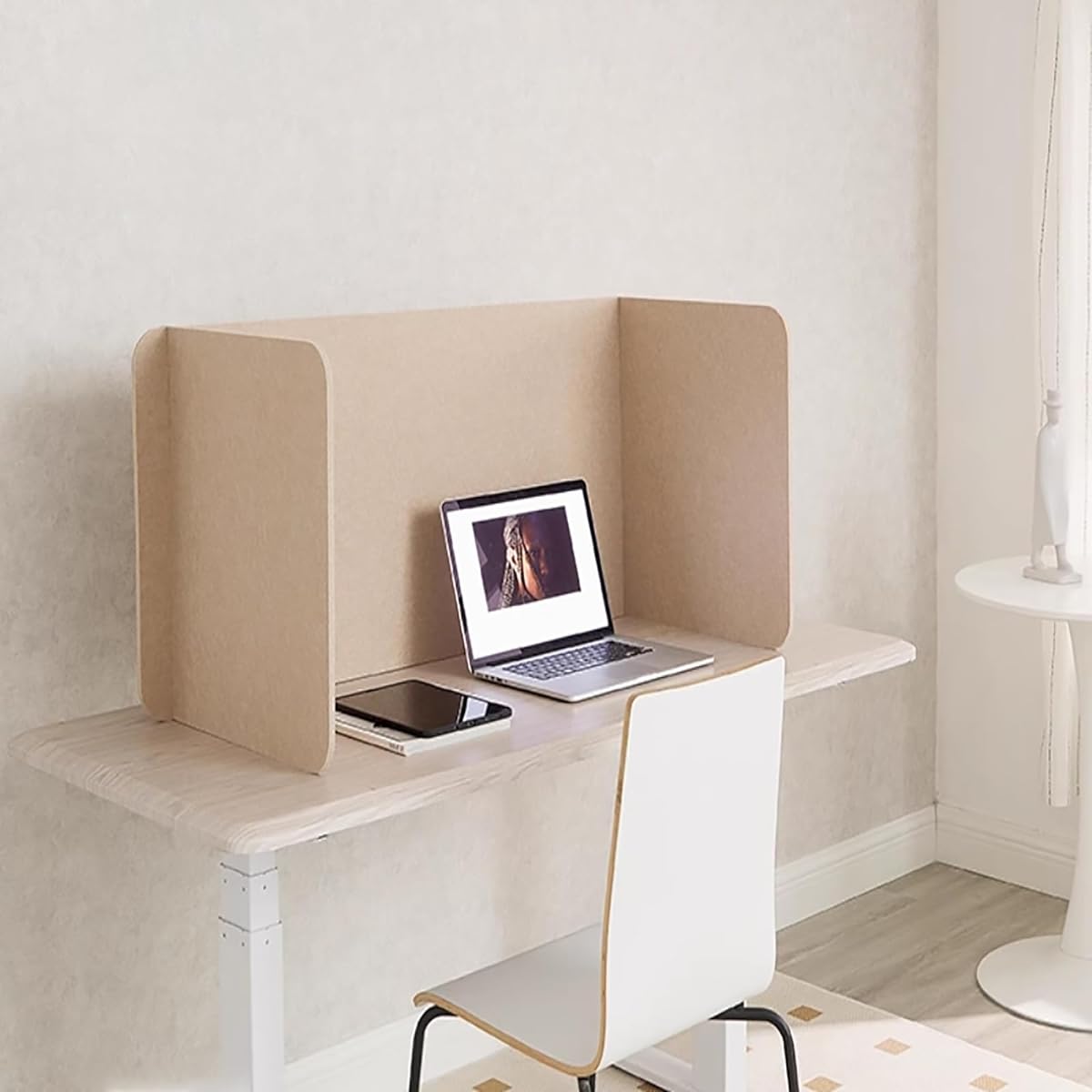 oofing, Sound Absorbing Partition, Sound Absorption Booth, Soundproof Booth (60/80/100/110cm) Soundproof Box, Personal Booth, Felt Board, Simple Soundproof Room, Conference Room, Telephone Sales, Desk, Partition, Office, Work from Home, Telework, 110CM B
