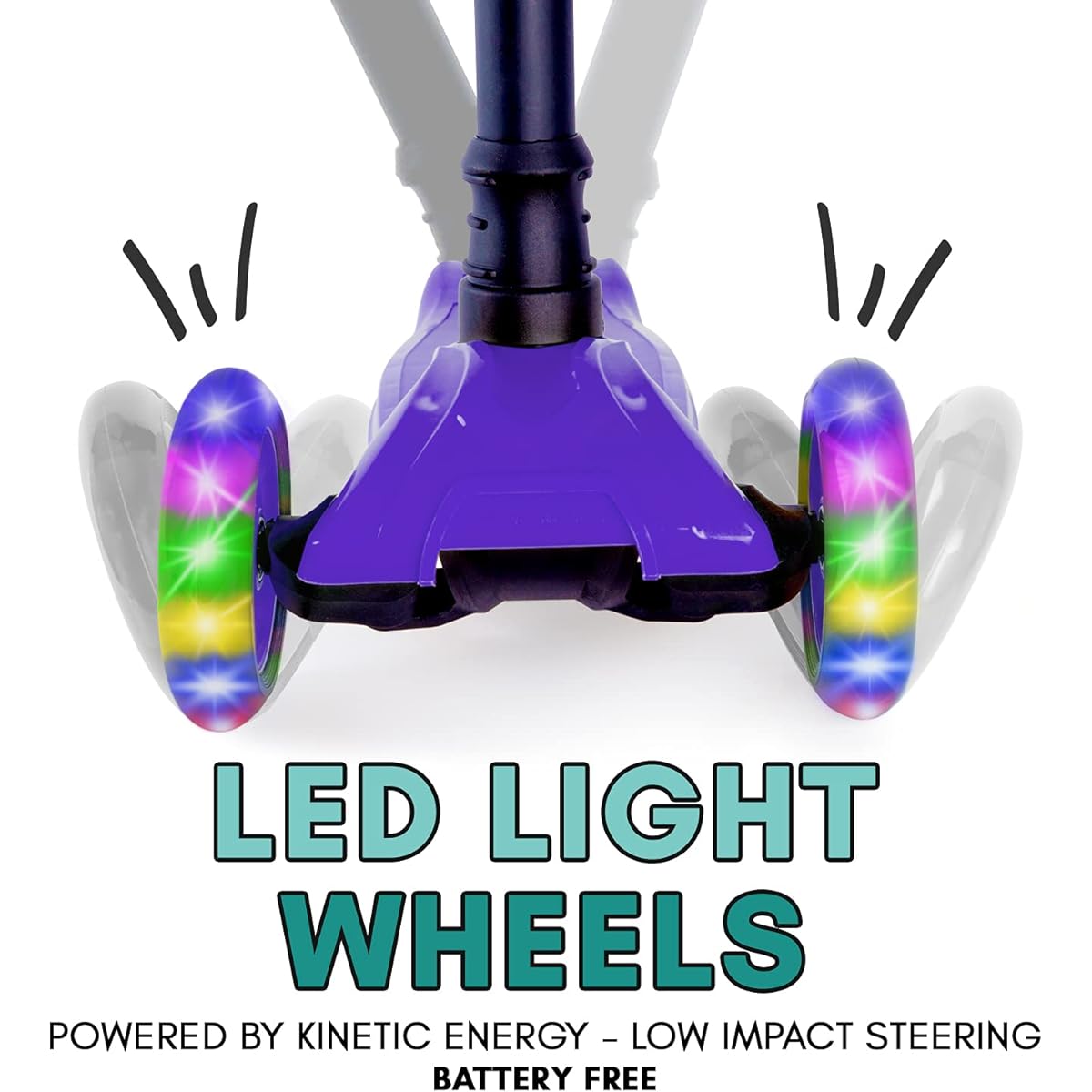i-Glide Toddler Scooter - 3 Wheel Scooter for Kids - Kids Scooter with Great Colors - Scooters for Girls and Boys - Adjustable Handlebar - Wide Deck - Lean 2 Steer - Flashing LED Wheels