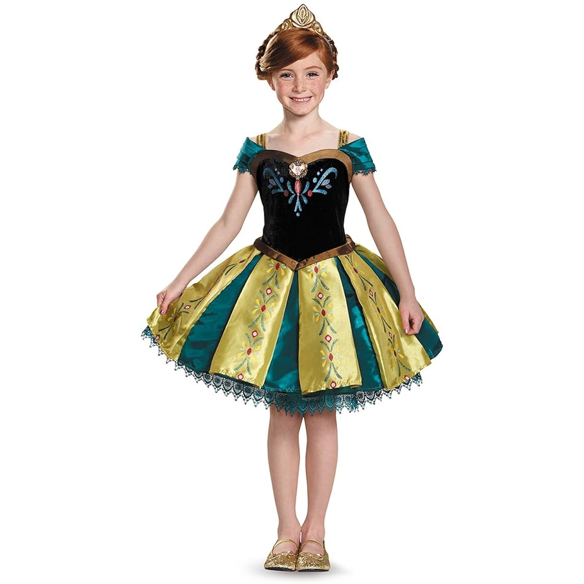 [Disguise] Frozen: Anna Coronation Gown Prestige Tutu Child Costume Frozen: Anna Coronation Gown Prestige Tutu Child Costume Halloween Size: M (7-8)