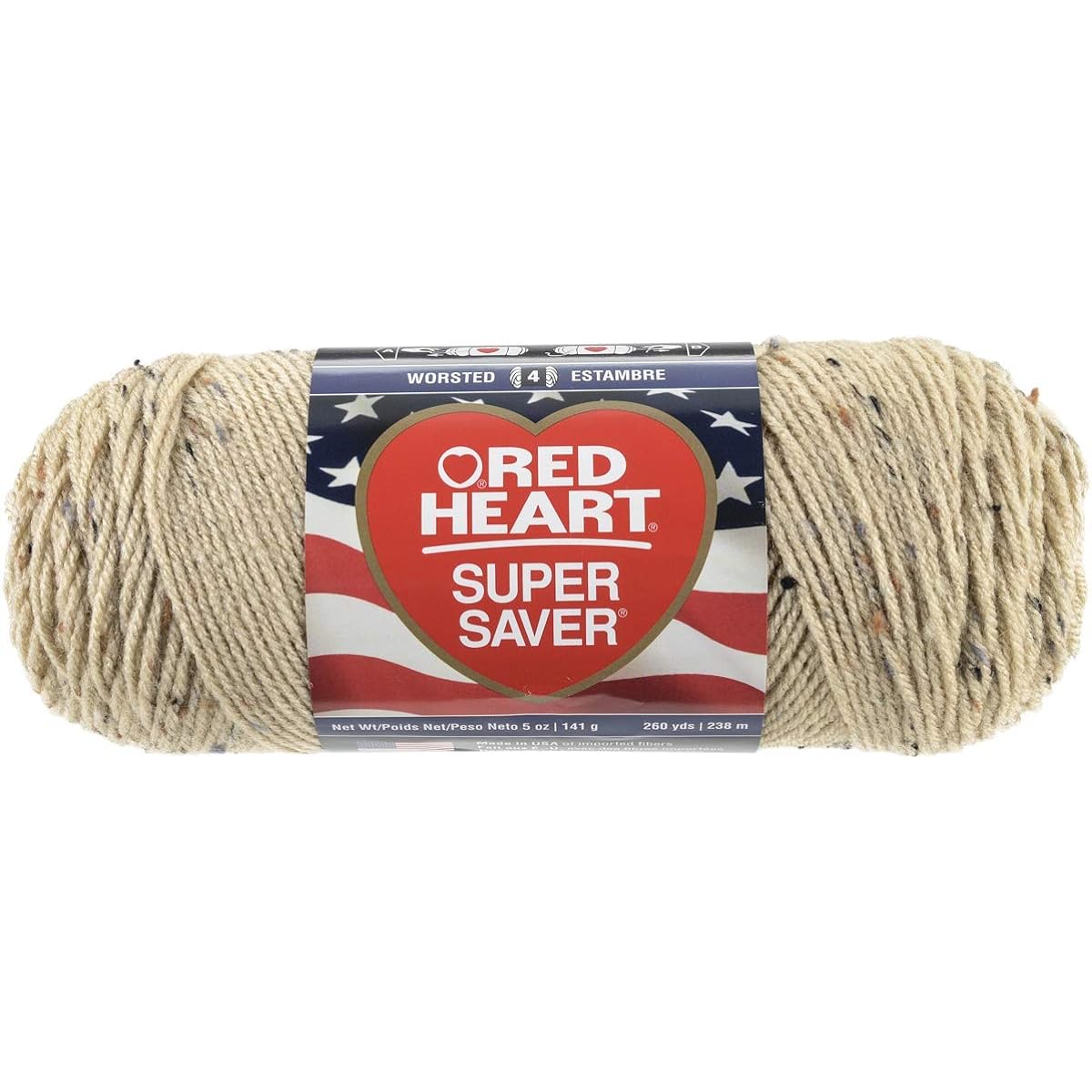 Red Heart Buff Fleck Super Saver Yarn 6 Pack