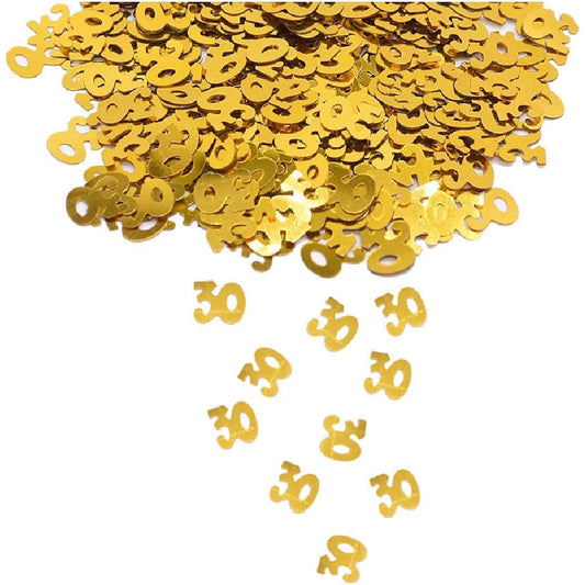 30 Gold Confetti for Birthday Anniversary Decorations - Anniversary Party Birthday Party Table Decorations 30 Gold Confetti Perfect for Table Decorations Party Supplies (Golden 30)