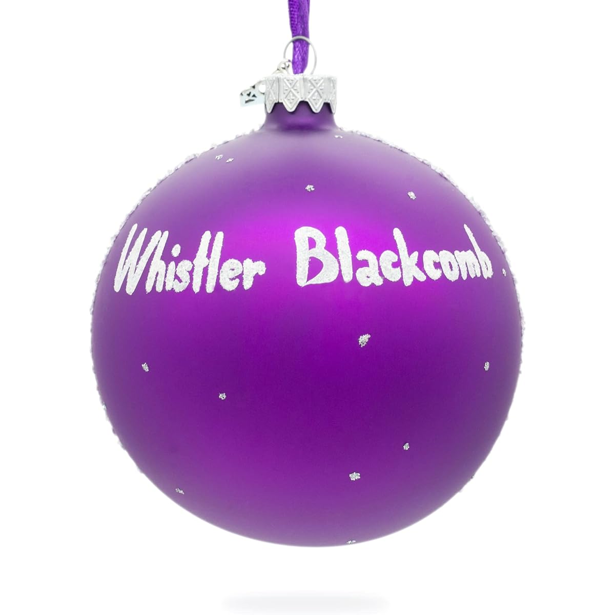 Whistler Blackcomb Ski Resort, Canada Glass Ball Christmas Ornament 4 Inches