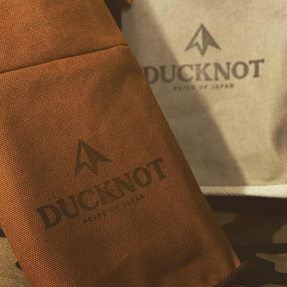 [DUCKNOT] Solo Table Case Stamp No. 8 Canvas Storage Case A4 Bifold Made in Japan (Beige)