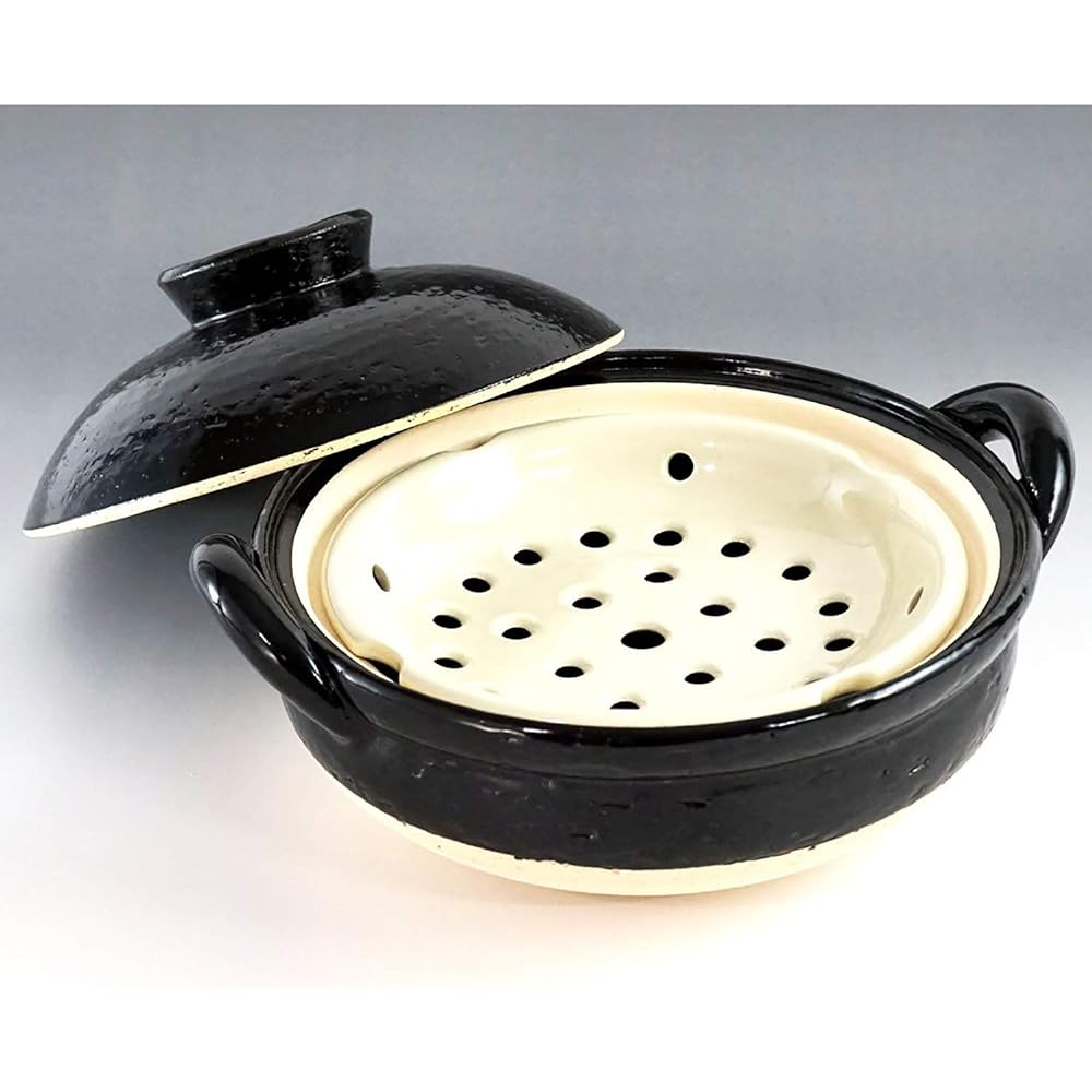 Hasenen Healthy Steam Pot Black Medium (For Open Fire Only) Open Fire Compatible NZW-22