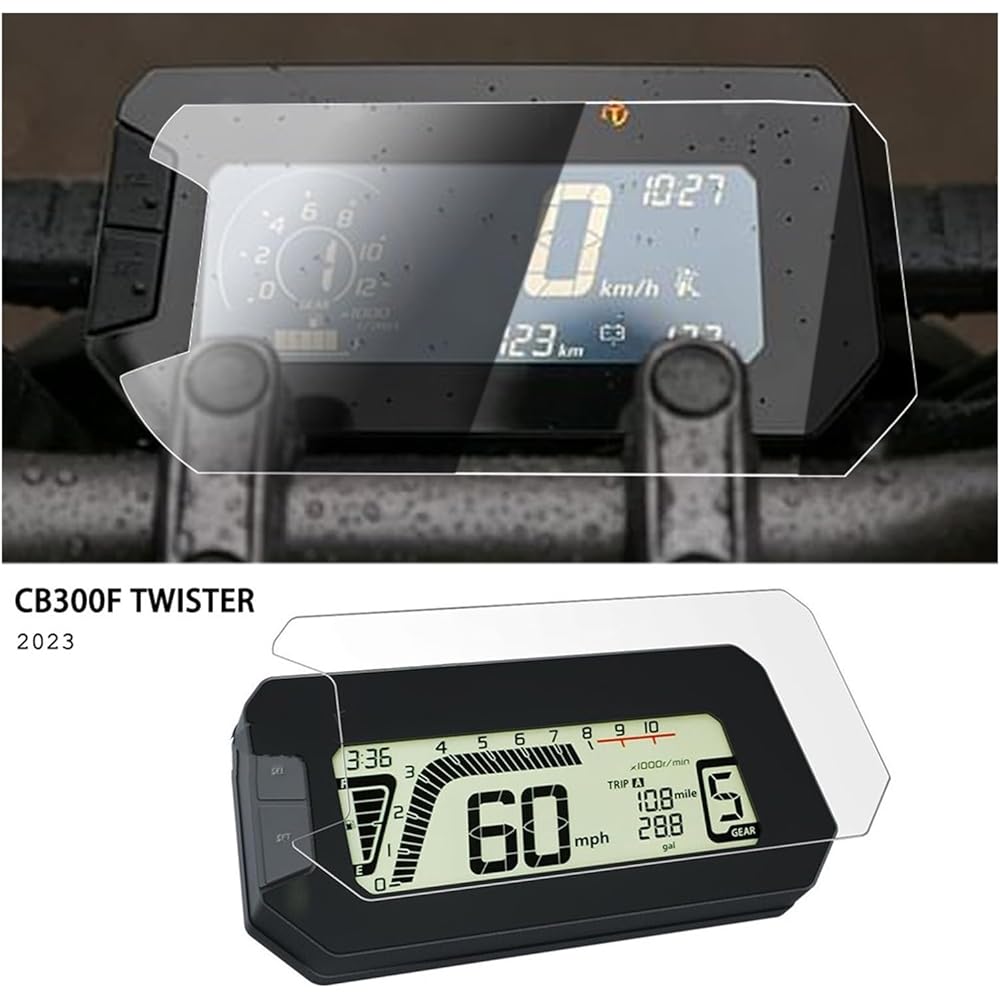 Fits for Honda CB300F Twister CRF 300F 2023 Motorcycle Accessories Scratch Cluster Screen Dashboard Protective Instrument Film (Color : 4 SETS)