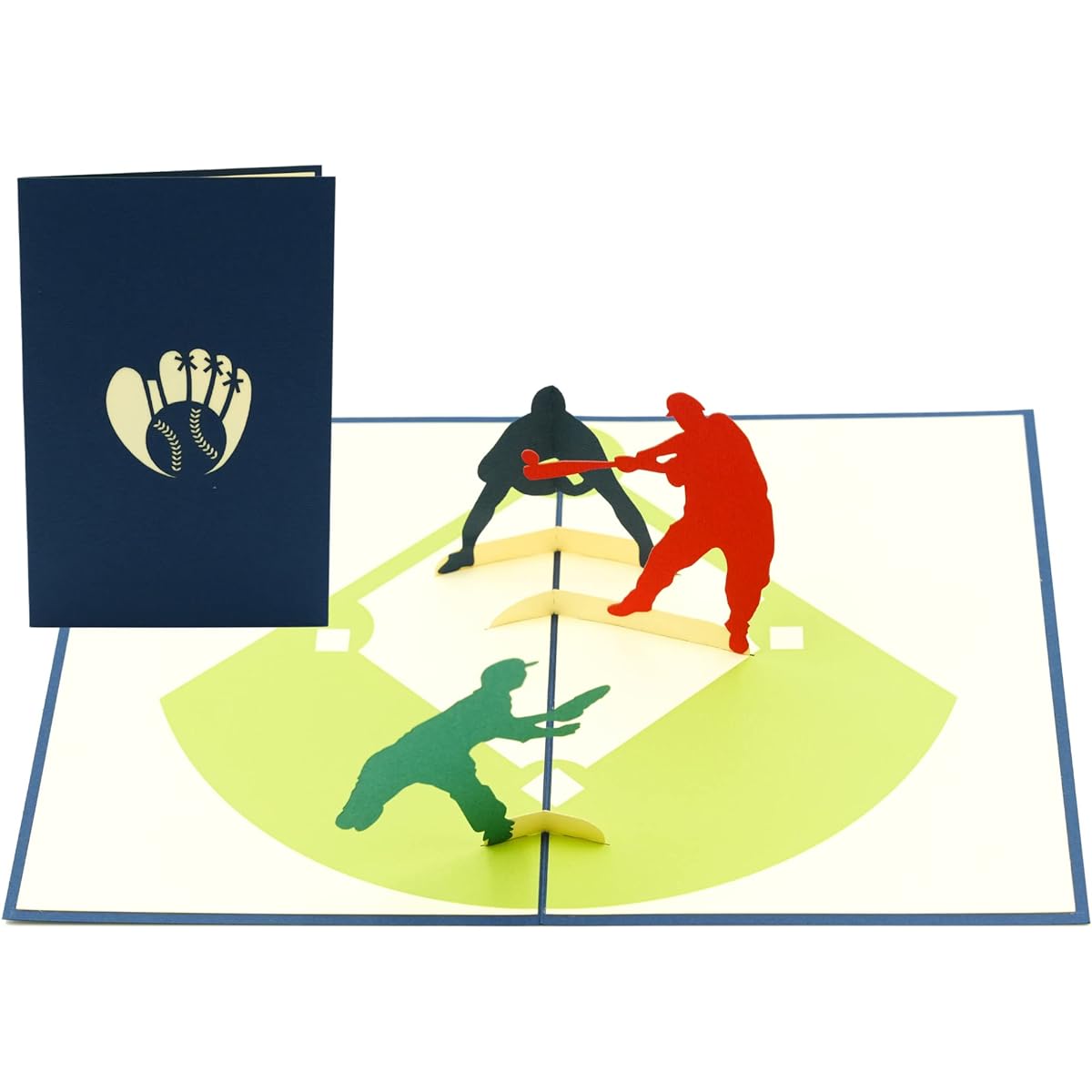 Rykamia Baseball Pop Up Card Blank Baseball 3D Birthday Card Baseball Greeting Card Happy Anniversary Retirement Thank You Lucky Baseball Birthday Graduation Card Baseball Player Card