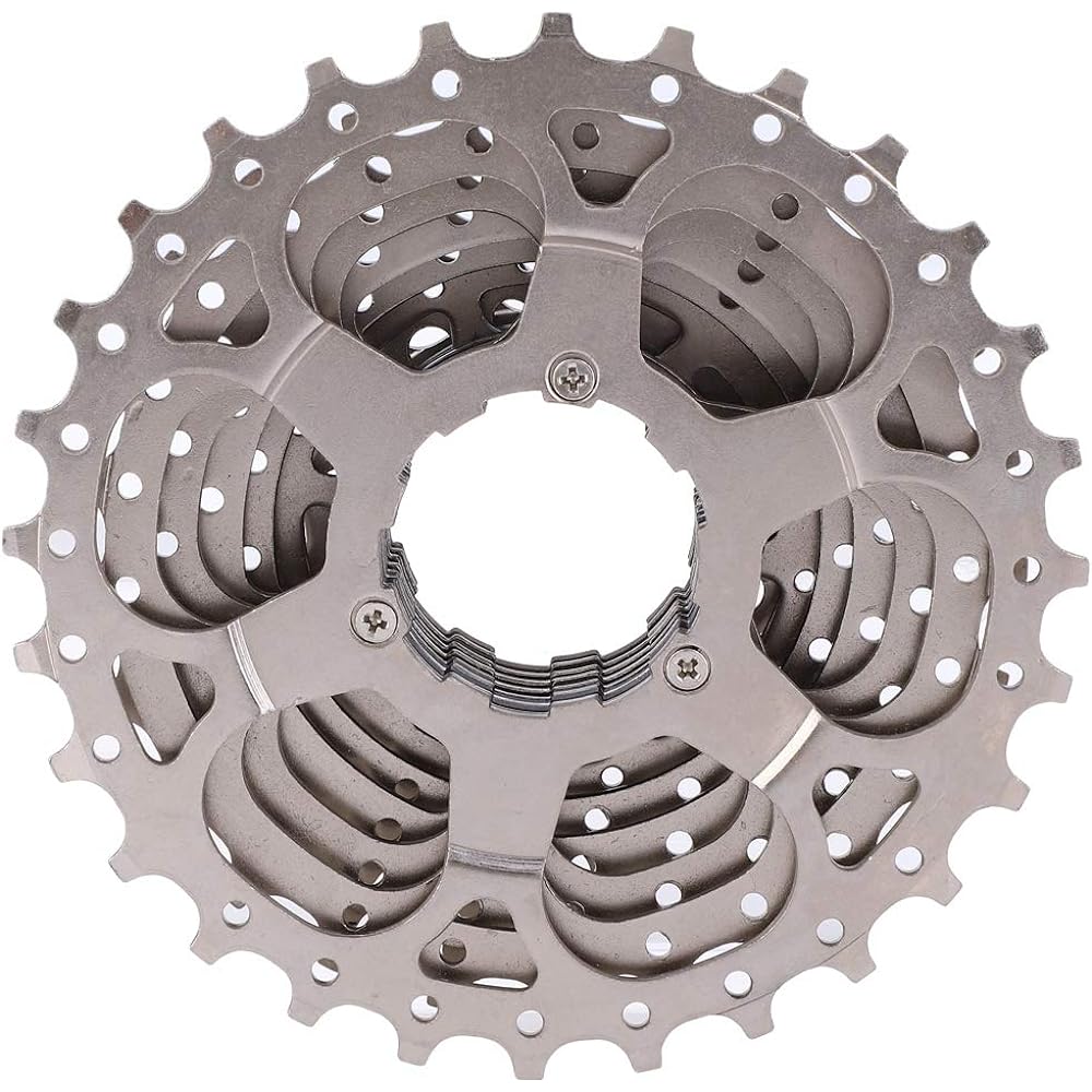 10s Sprocket Freewheel Hollow Design Lightweight Super Wear-resistant Steel 8/9/10/11 Speed 11-28T Road Bike Freewheel Cassette Sprocket Bicycle Replacement Accessories (10S-11-28T)