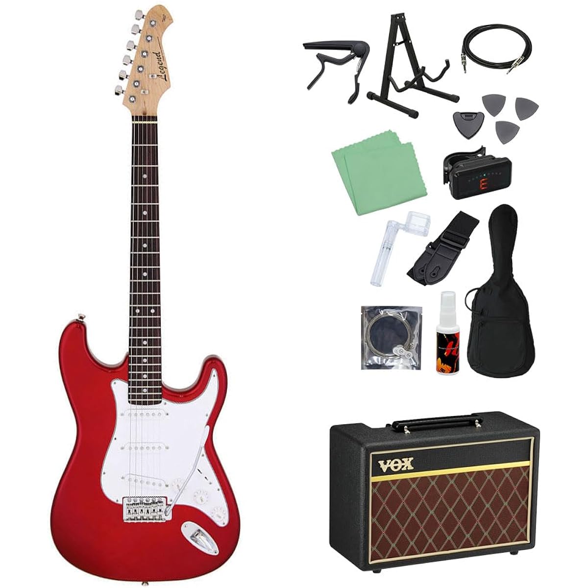 LEGEND LST-Z Electric Guitar Beginner 14-piece Set [With VOX Amplifier] CA Stratocaster Type Legend