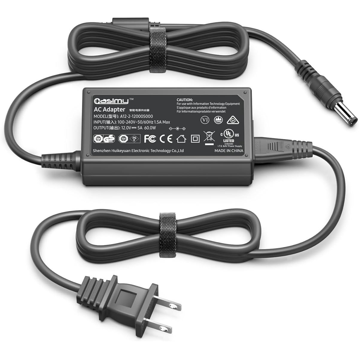 CASIMY 12V Adapter Power Cord Echelon Bike EX5S ECHEX-5s ECHEX5s EX-5s-10 EX5S-10 SUN-1200500 SH6MDBT42Q 8017A-MDBT42Q Exercise Fitness Cycling Bike Wahoo Battery Charger Power Supply