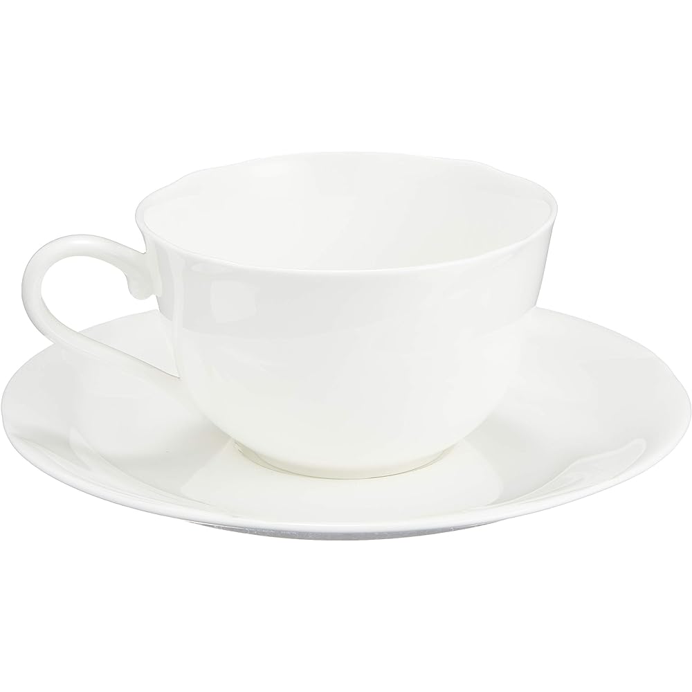 Noritake Cup & Saucer (Pair Set) (For Coffee Tea) 220cc Ensemble White Microwave Safe Dishwasher Safe 2 Bone China P59387A/9640