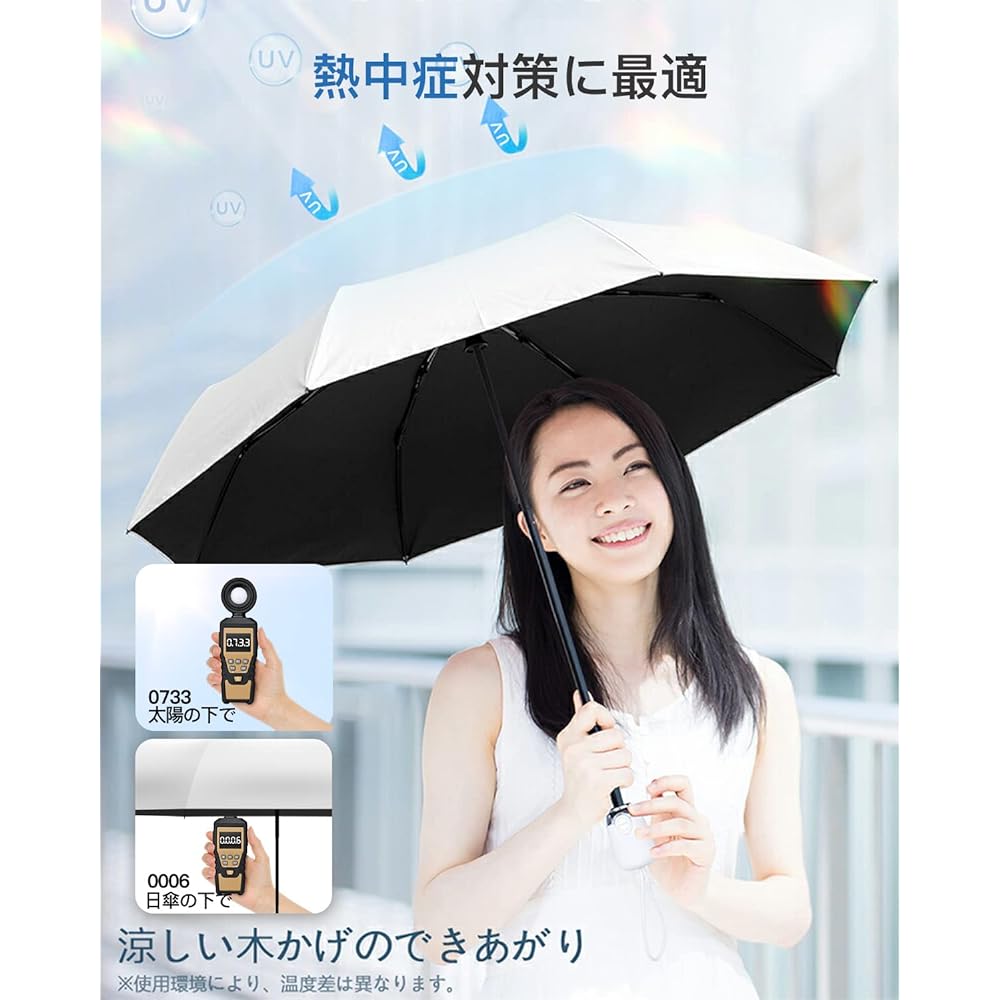 Parasol, Folding Umbrella, One-touch, Automatic Open/Close, UV Protection, Light and Heat Shielding, For Both Sunny and Rainy Days, UV Protection, Sunscreen Protection, Wind Resistant, Super Water Repellent, Convenient to Carry, Present, Men's, Women's,