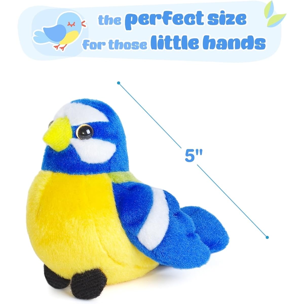 Madzee 3 Piece Stuffed Bird Set Stuffed Animal Bird Toy Gift for Kids