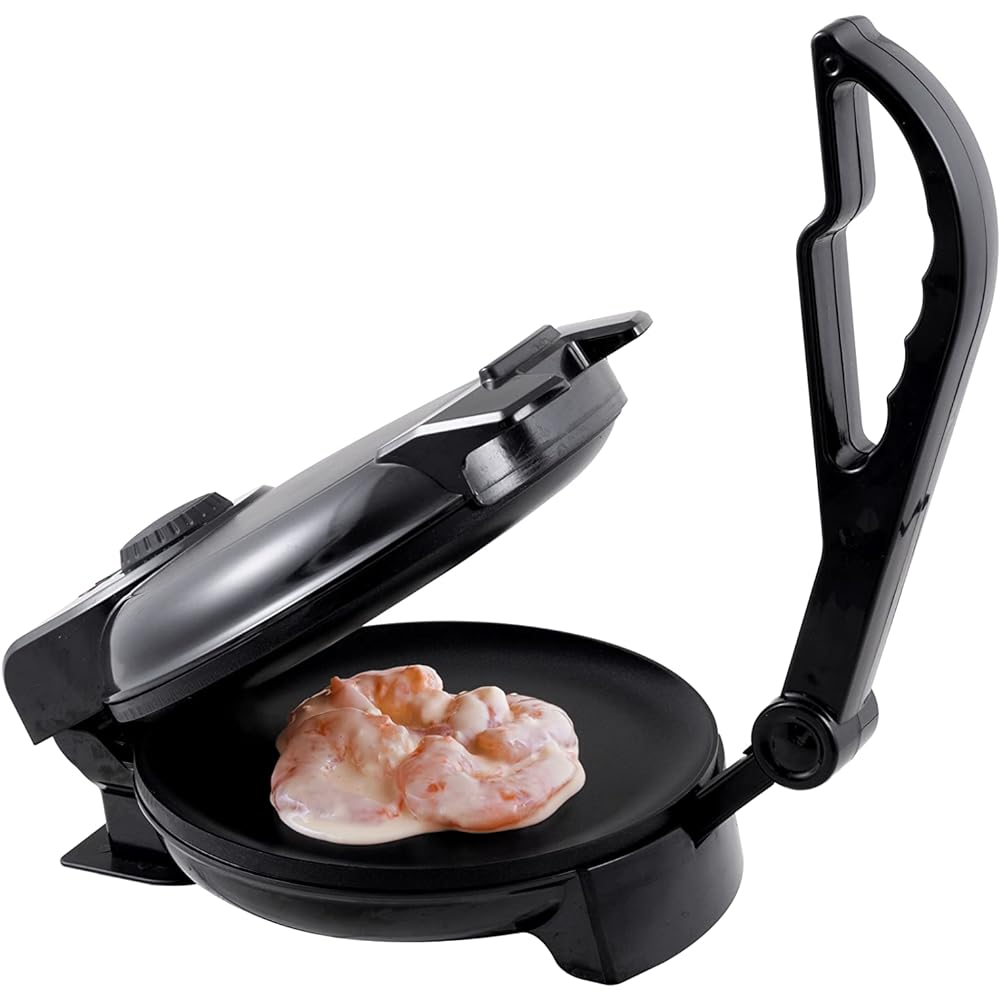 Marutaka Press Sand Maker #I tried crushing and baking it Press Hot Plate Rice Cracker Maker Temperature Adjustment Fluorine Coating MA861 Black