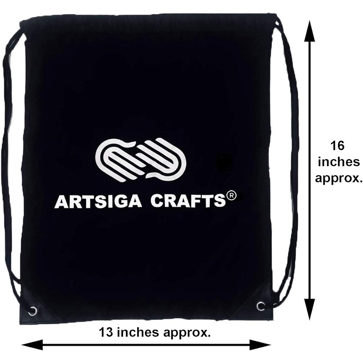 Lykke Driftwood 5" (13cm) Interchangeable Circular Knitting Needles Set Birchwood US Size 4 5 6 7 8 9 10.5 11 13 15 17 Black Vegan Leather Case Bundle with Artsiga Crafts Bag