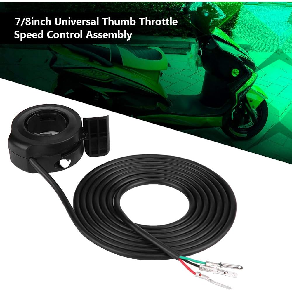Qiilu Thumb Throttle Assembly Speed Control Assembly for Electric Bike Scooter 22mm 7/8 inch Replacement