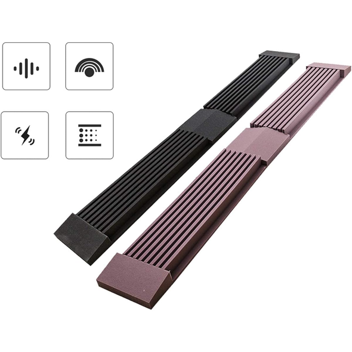 Acoustic Foam Tiles, Soundproof Studio Foam Panels Home Theater Acoustic Panels Moisture-proof Sound-absorbing Cotton (#1 240*30*7.5CM) (#1 240*30*7.5CM)