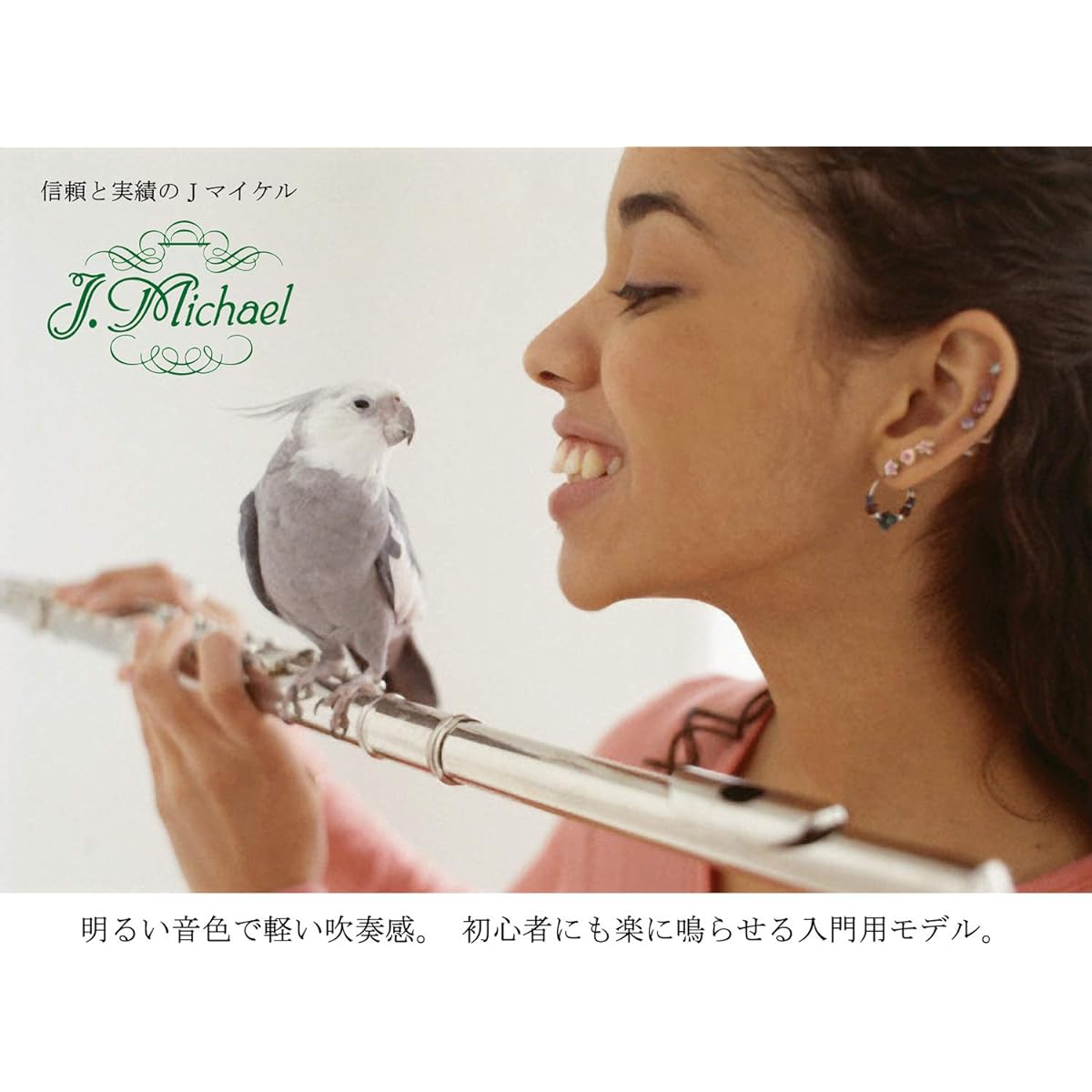 J Michael Beginner's Flute FL-300S Silver Plated Finish