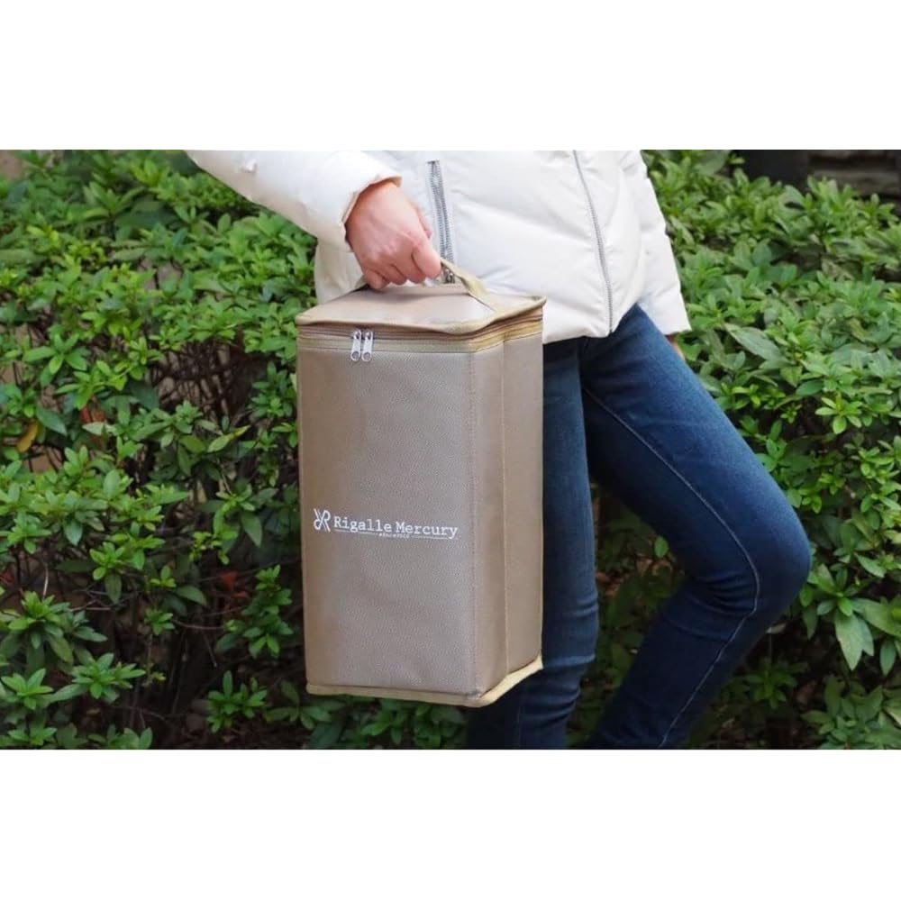 Rigalle Mercury Stylish lantern case that can hold all kinds of lanterns, large lantern storage case, foldable, approx. 20cm (width) x 20cm (depth) x 25cm (diagonal/diagonal) x 38cm (height) [Beige]