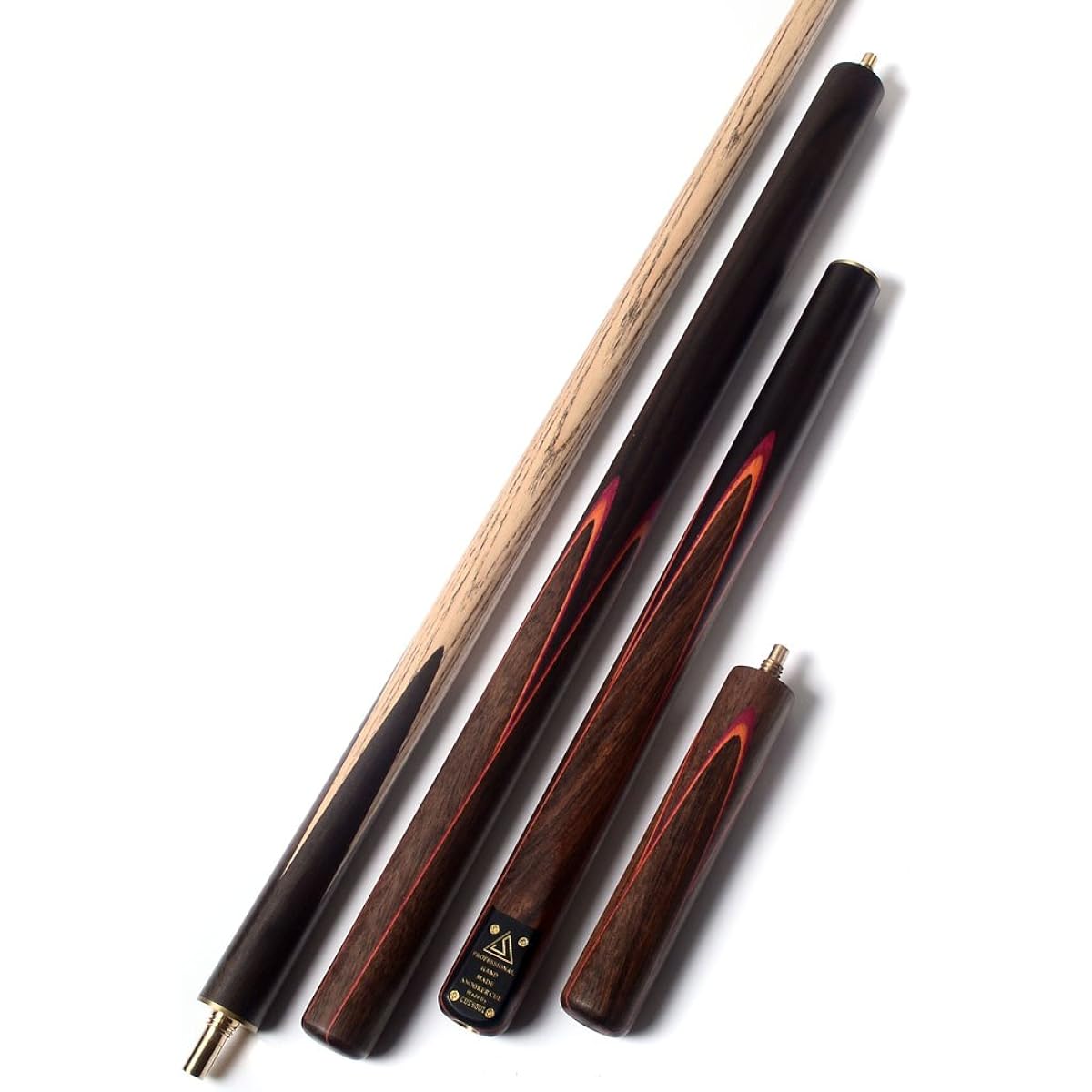 CUESOUL 57" Handcrafted 3/4 Jointed Snooker Cue + Extension Cue + Case