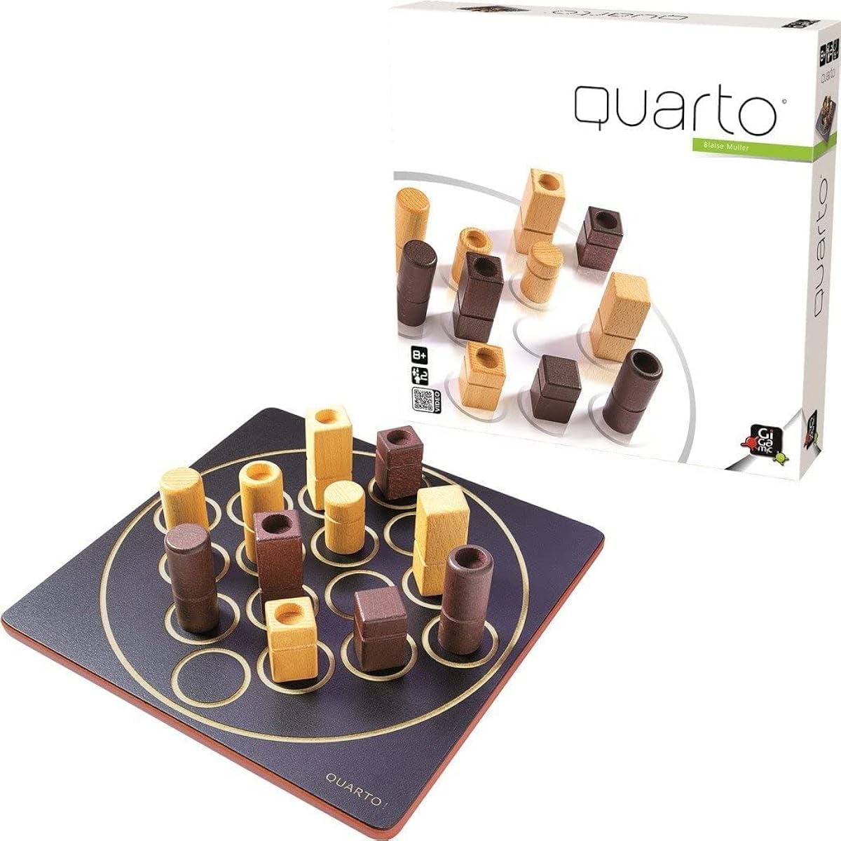 [Official Store Exclusive] GIGAMIC Quarto [Official Japanese Distributor] Board Games, Table Games, Educational Toys, Toys for Kids, Brain Training, France
