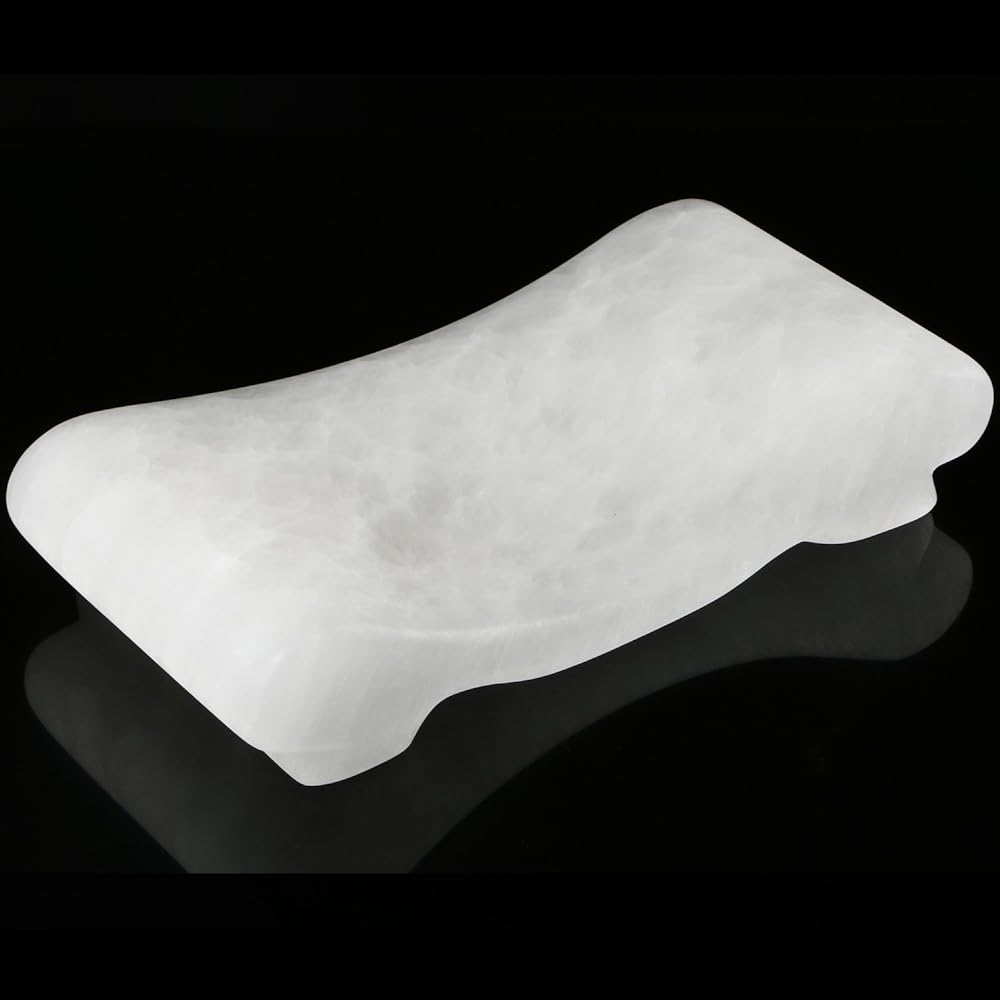 EnergyPower Natural Stone Plaster Hard Pillow, Healthy Pillow Shaved from Carefully Selected Rare Natural Plaster, Cool and Comfortable Cooling Effect, 3D Shape Fits Your Body, Good Sleep, Easy Sleep,