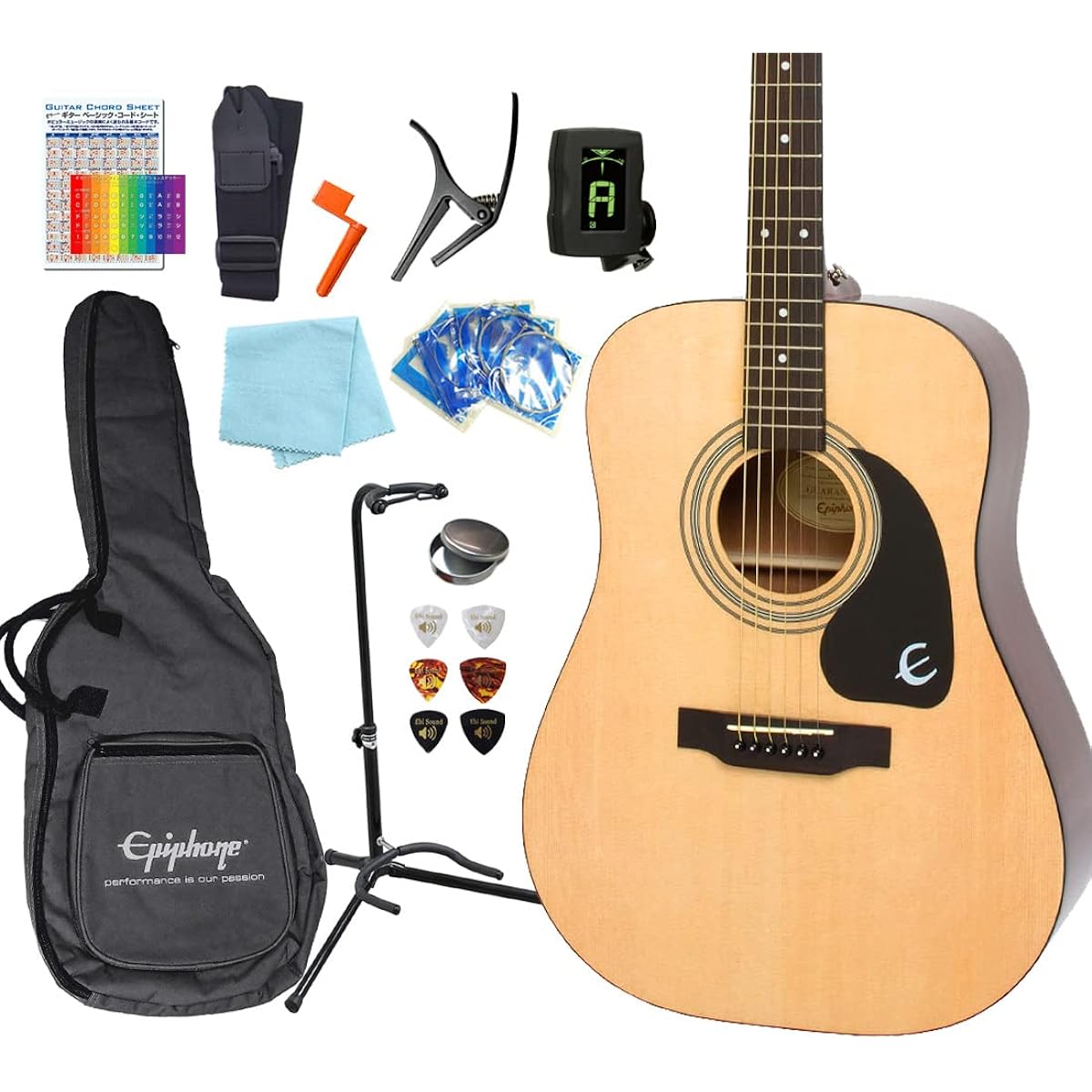 Epiphone Songmaker DR-100 Acoustic Guitar for Beginners 13-piece Set NA [98765]