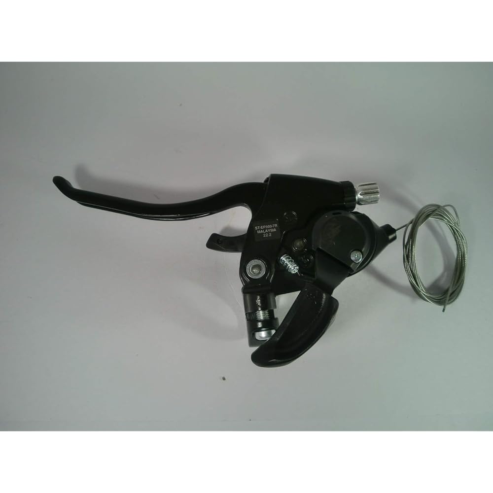 Shimano ST-EF500L4/7R4 Brake/Shift Lever 3x7speed 4 Finger 960 (V, Disc, Caliper, Cantilever Brake Shared) Black Left and Right Set