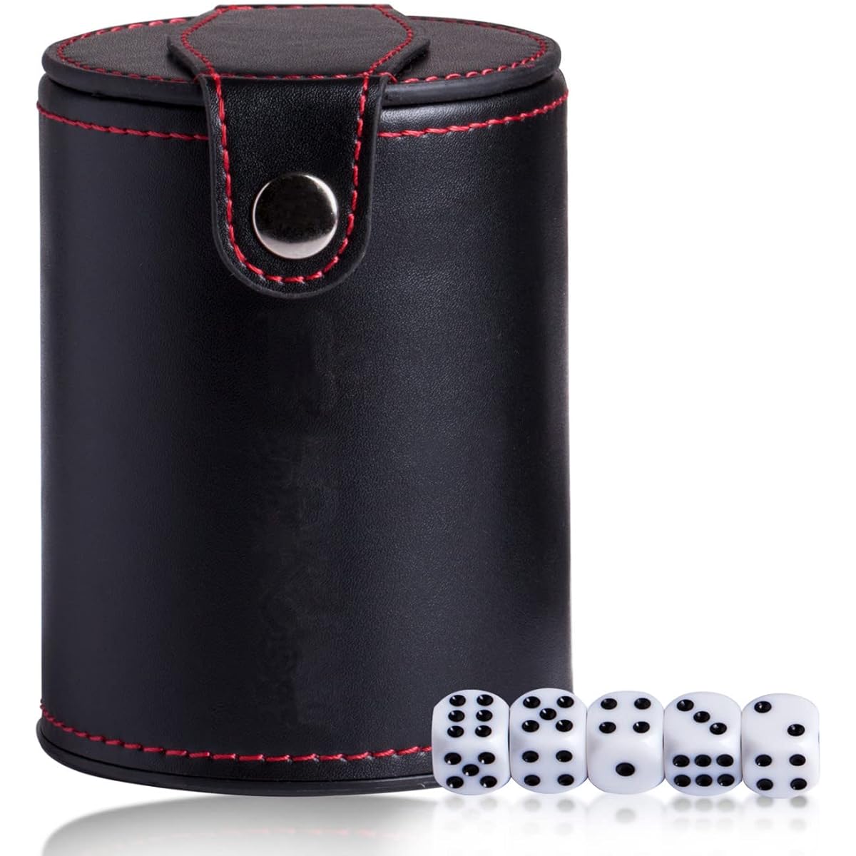 Dice Cup Pu Leather Dice Storage Tool Fashion Felt Lined Quiet Dice Shaker Party Fun with Friends and Family