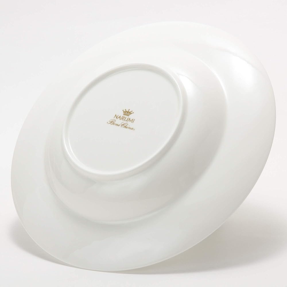 NARUMI Pasta Plate Sense Relief 29cm Soup Plate Rim Plate White Stylish Simple Microwave Warming/Dishwasher Safe 51800-5772