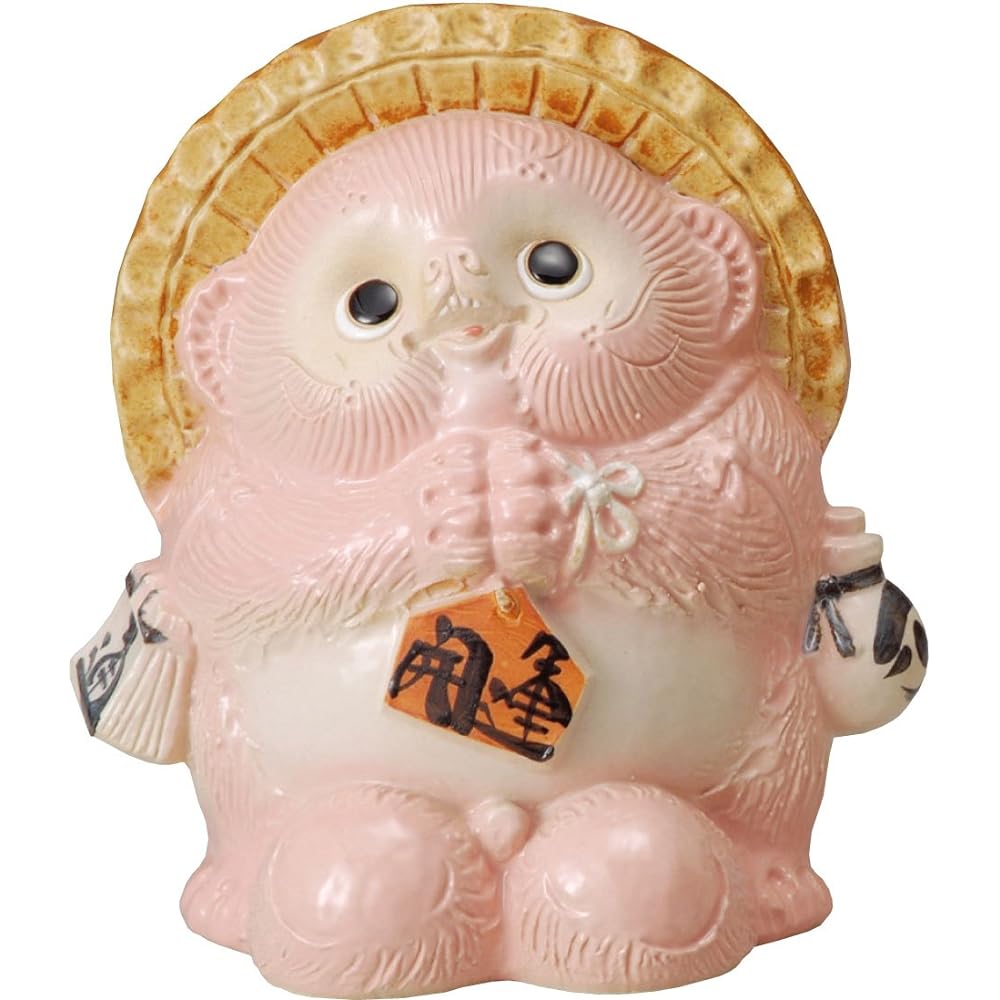 Shigaraki ware figurine Feng Shui request raccoon (yellow) Width 21x Depth 15.5x Height 22.5cm 559-01