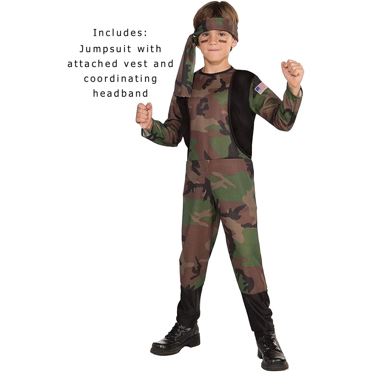 Forum Novelties Camo Soldier Costume, Child Large