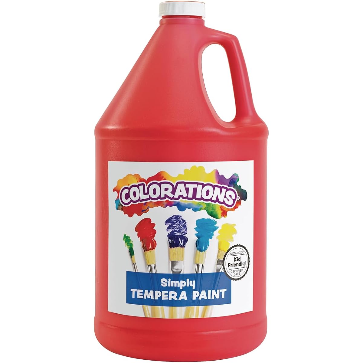 Colorations Simply Tempera Paint, Red - 1 Gallon (Item # gstre)