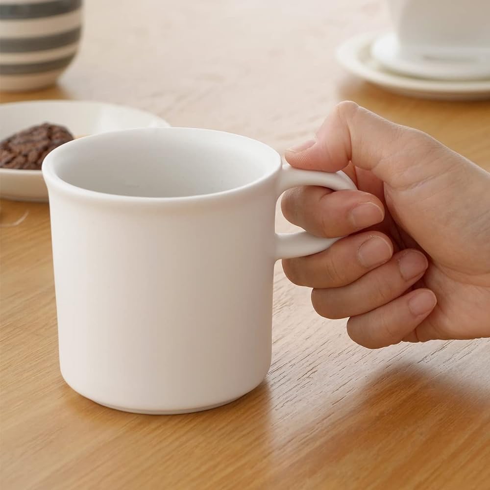 Kamoka Doguten Coffee Dripper Pottery Single Person Mug Set Banko Ware Tableware Made in Japan (White)