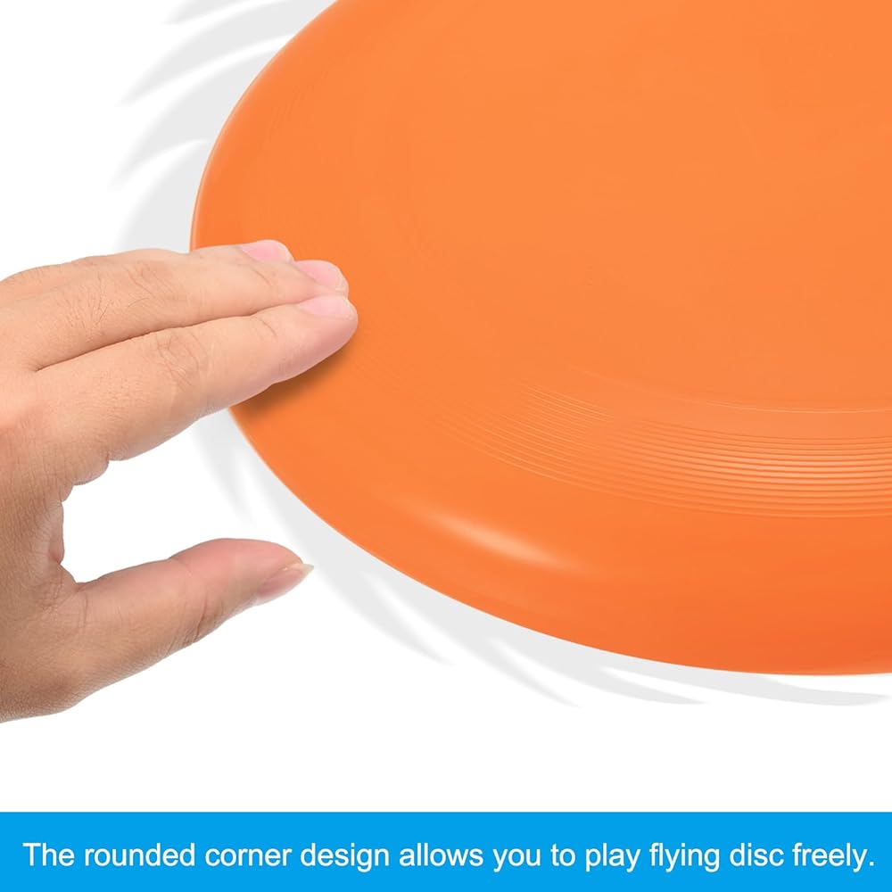 PATIKIL Flying Disc 10.8" 175g Set of 2 Sports Training Disc Backyard Lawn Beach Outdoor Park Orange Color