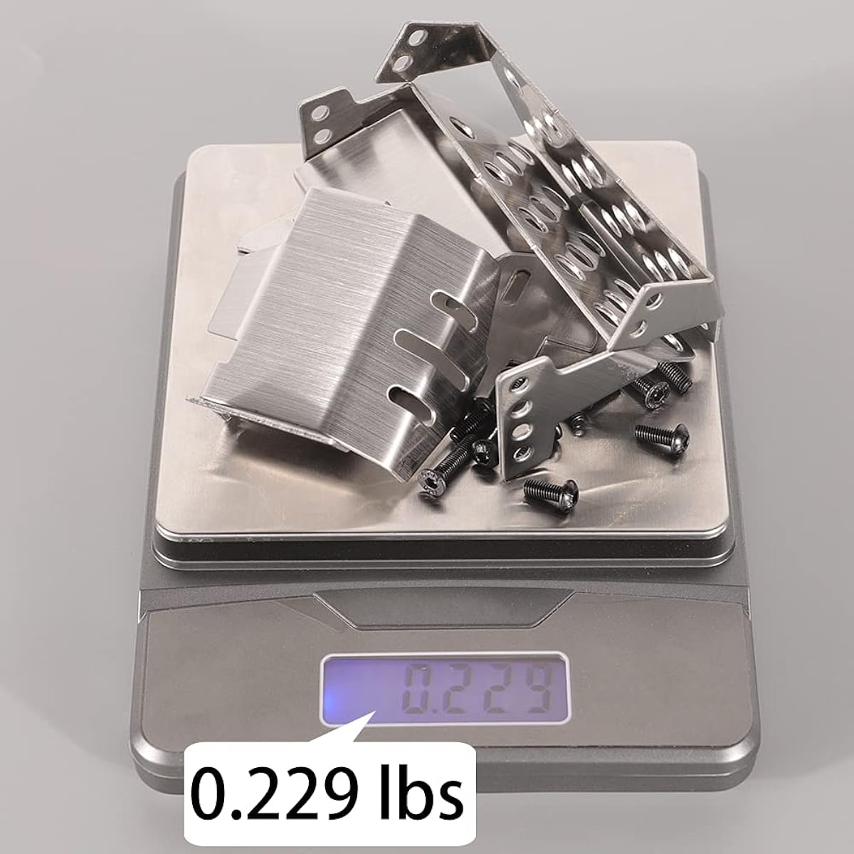 WEISHUJI Chassis Armor Axle Protector Skid Plate RC Chassis Armor Set Chassis Armor Protective Skid Plate for Traxxas -4 82056-4 RC Car Upgrade Parts (Silver)