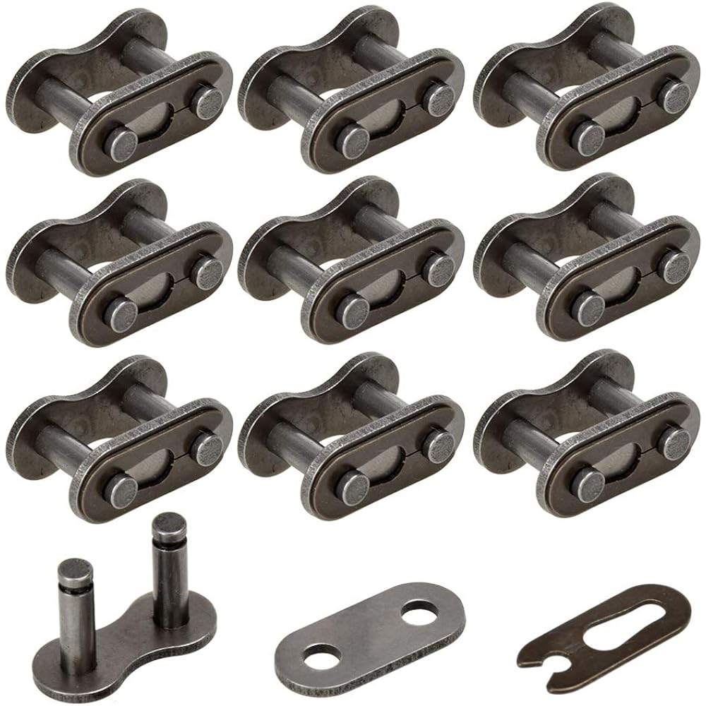 HIAORS 420 Chain Master Link Roller Chain Connector Link for 90cc 110cc 125cc Pit Dirt Bike ATV Quad Buggy Pack of 10