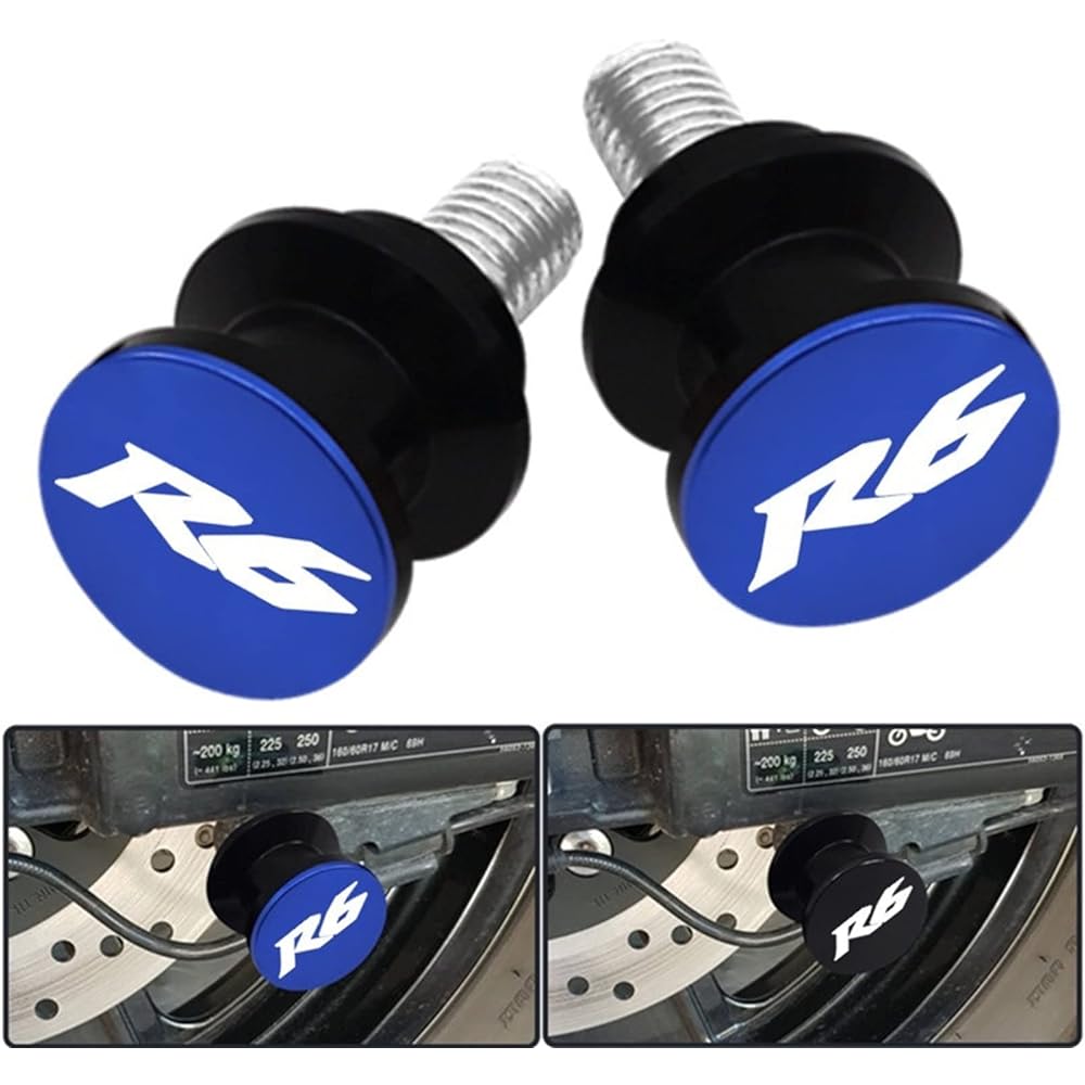 DOOREX Motorcycle CNC 6mm Swingarm Spool Slider Swingarm Stand Screw Accessories Yamaha YZF-R6 YZFR6 YZF R6 R6 1999-2019 2018 Swingarm Slider Spool (Size : R6 Gold)
