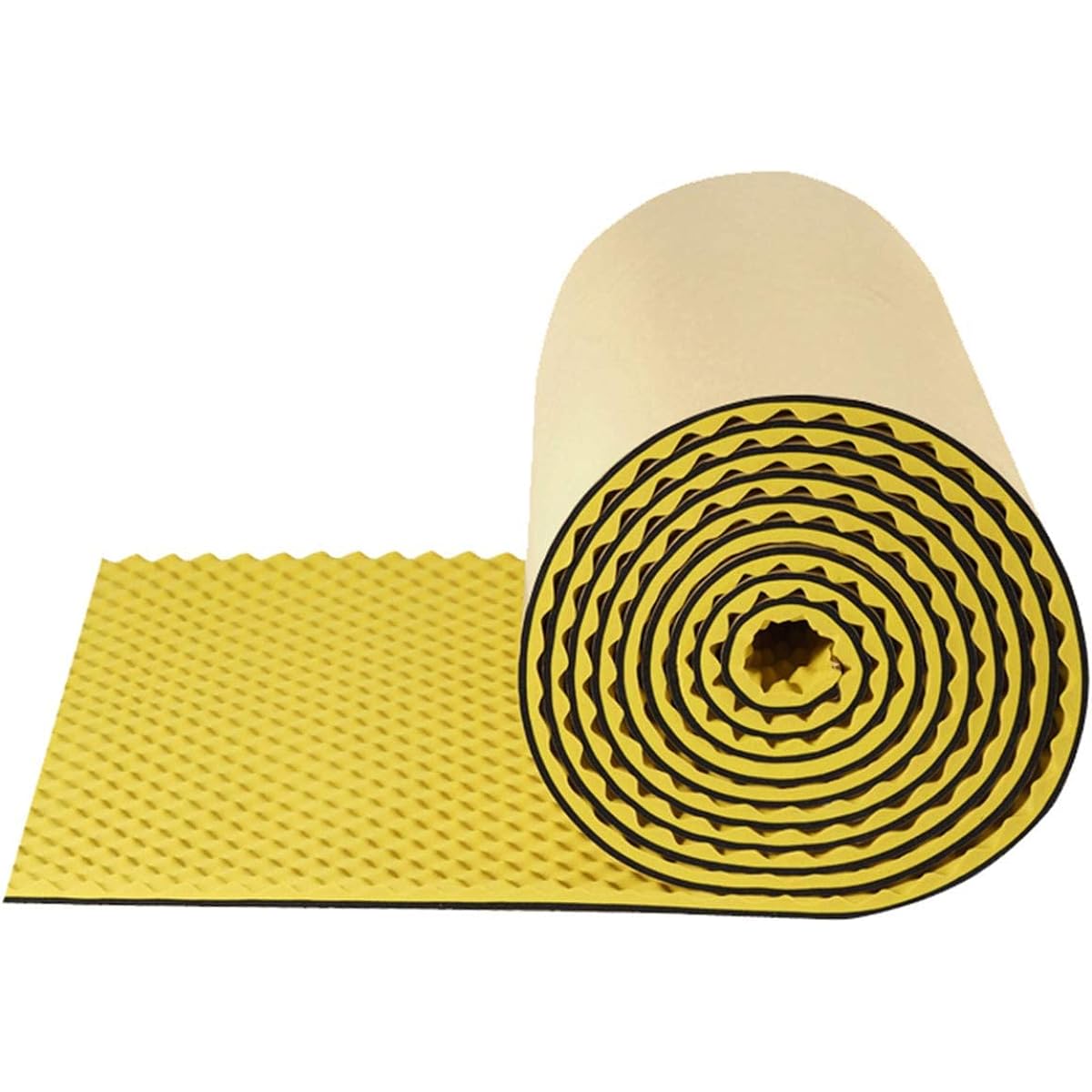 Indoor Acoustic Panel, Self-Adhesive Durable Sound Absorbing Cotton Home Studio Soundproofing Accessories Adhesive (Gray) (Yellow)