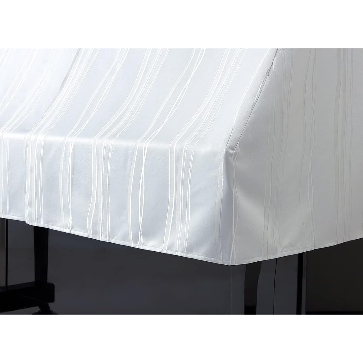Alps/Japanese upright piano half cover (jacquard type) H-FL/M-L size Light gray leather style embossed finish
