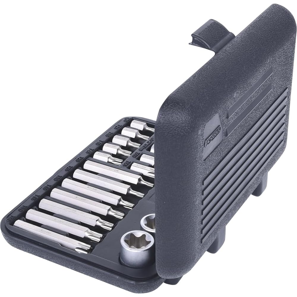 KS TOOLS TX Bit socket set for TX tamperproof screws 30 pcs 911.4301-2