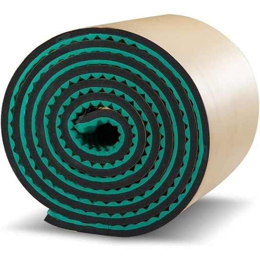 Self-Adhesive Soundproofing Foam, Thick Noise Reduction Sound Absorbing Cotton Home Theater Acoustic Panel 15CM (White) (Green)