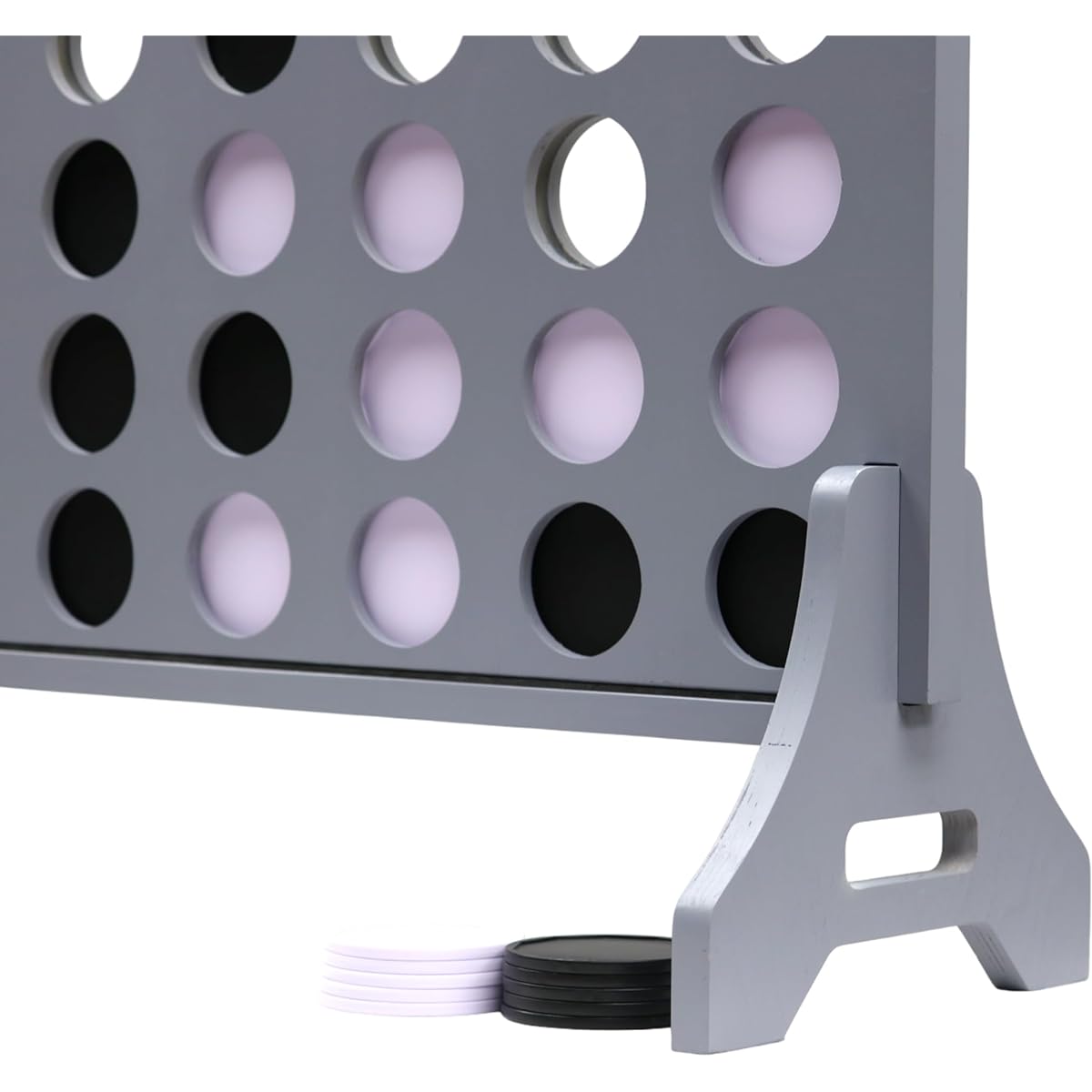 Tailgating Pros Premium Gray Giant 4 Rows with Carrying Case - Extra Large Outdoor Yard Game - Connect Multiple Packs in a Row to Win - Many Pack Colors Available!